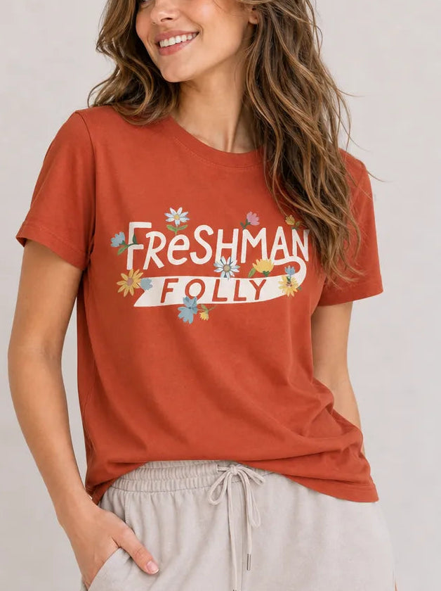 Freshman Folly Terracotta Tee