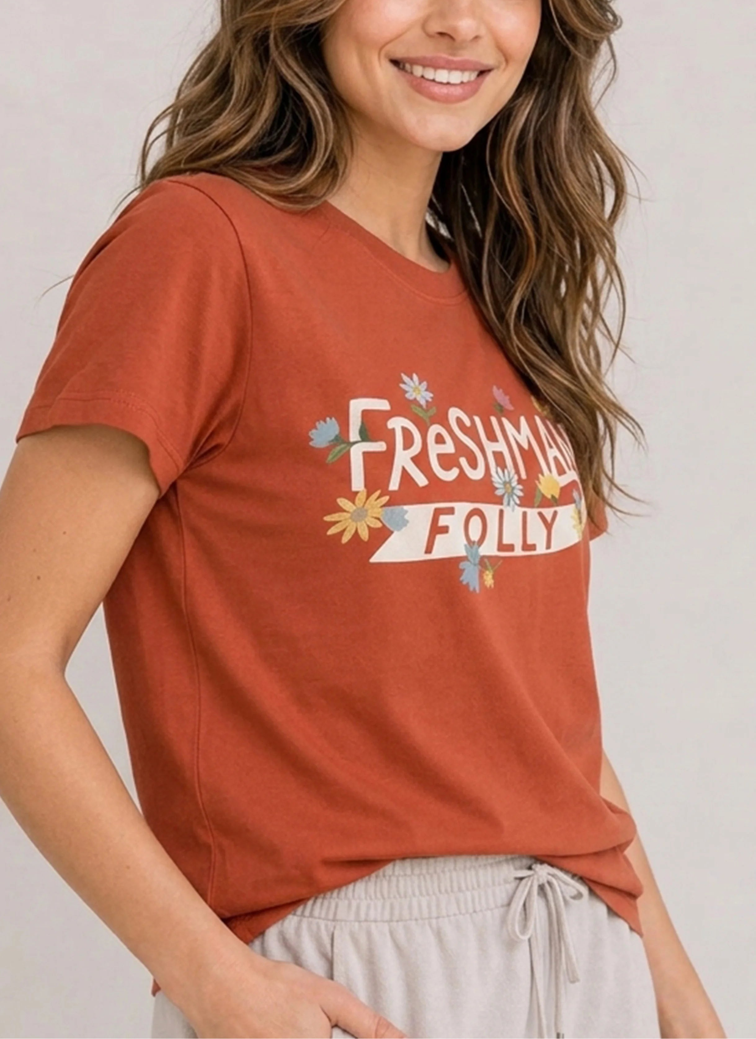 Freshman Folly Terracotta Tee