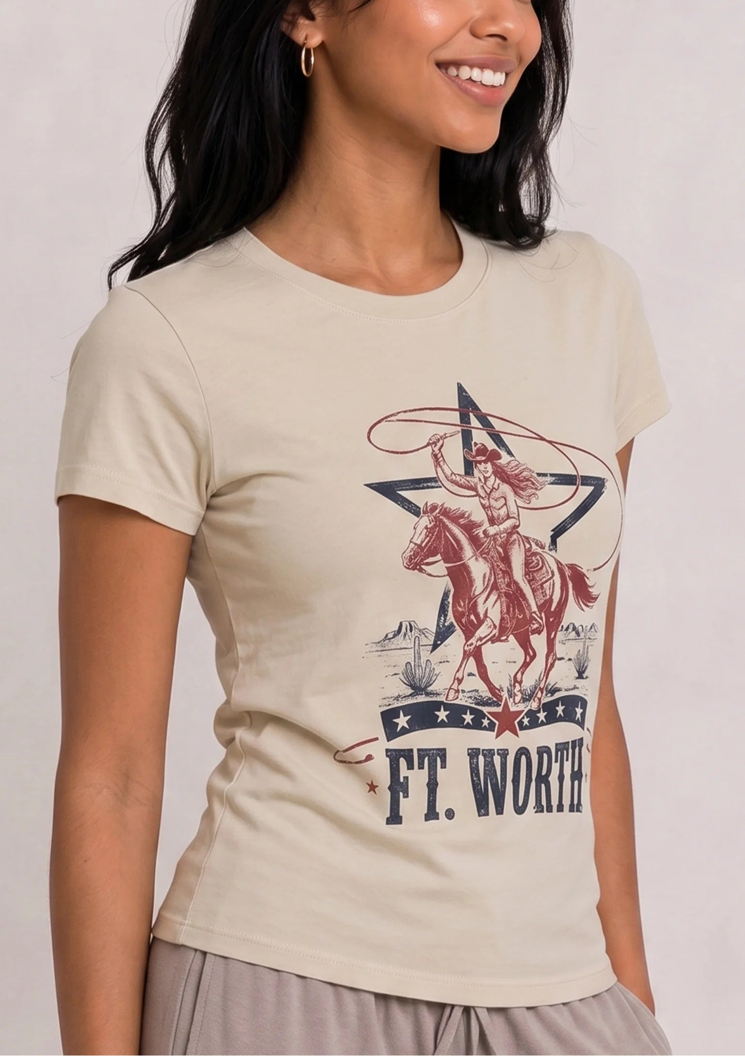 Ft. Worth Rodeo Cream Tee