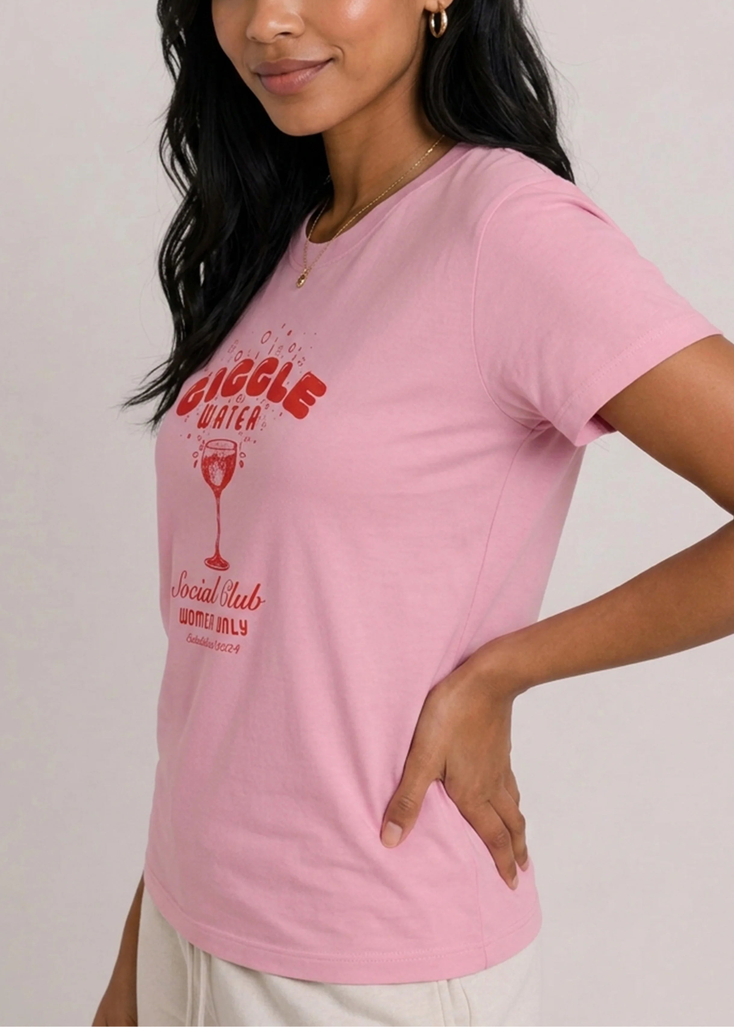 Giggle Water Pink Tee