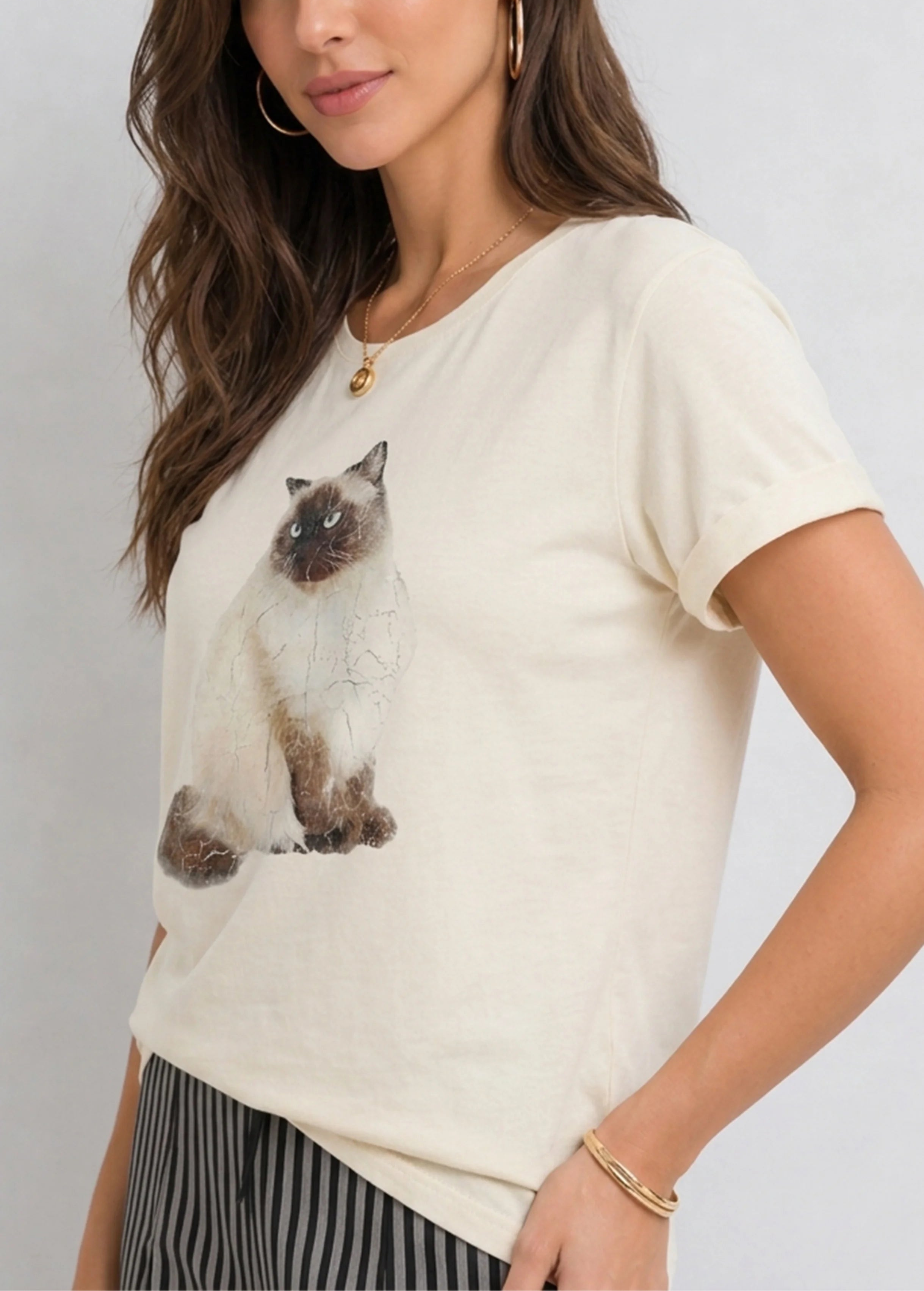 Ragdoll Cat Ivory Tee