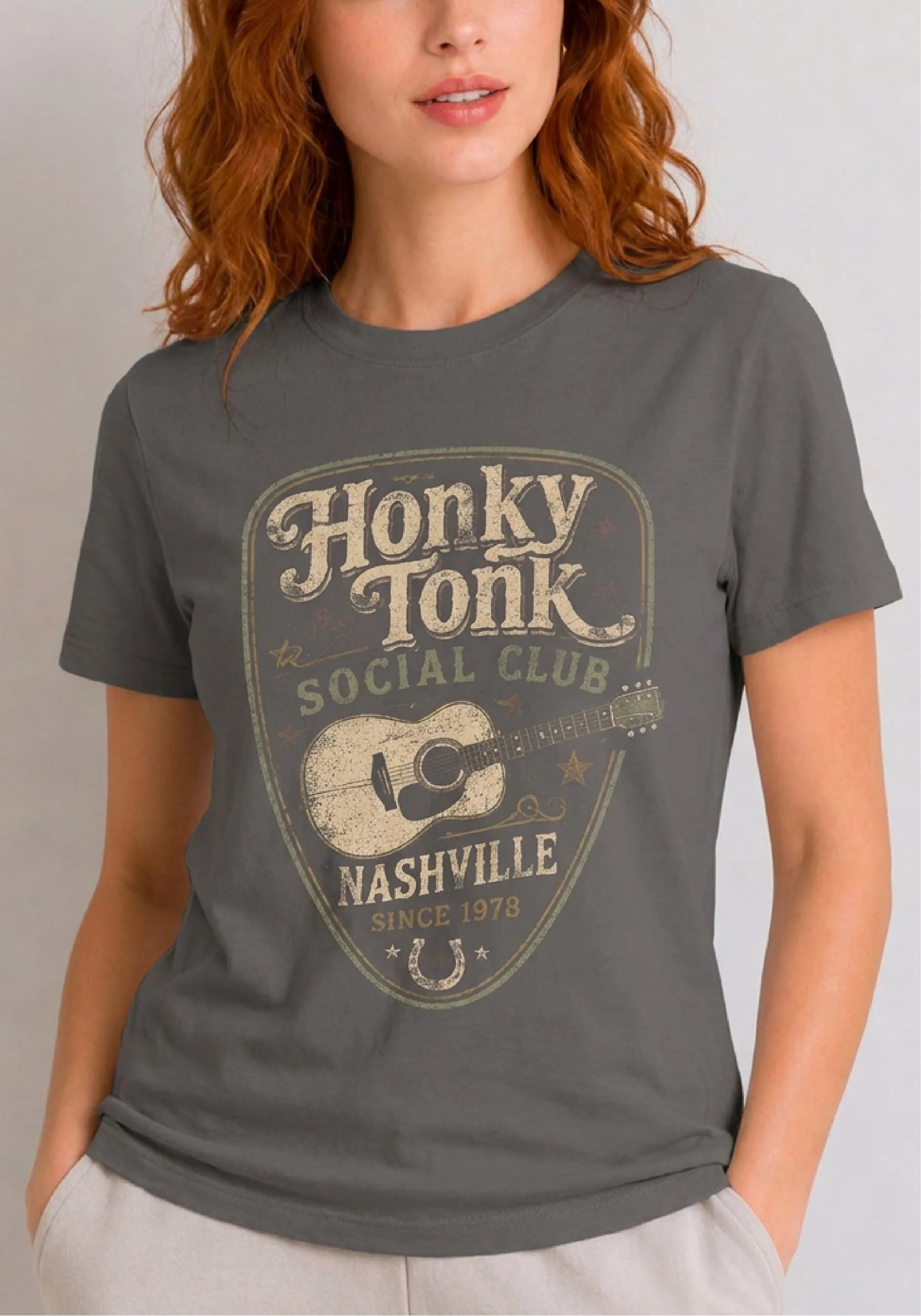 Honky Tonk Charcoal Tee