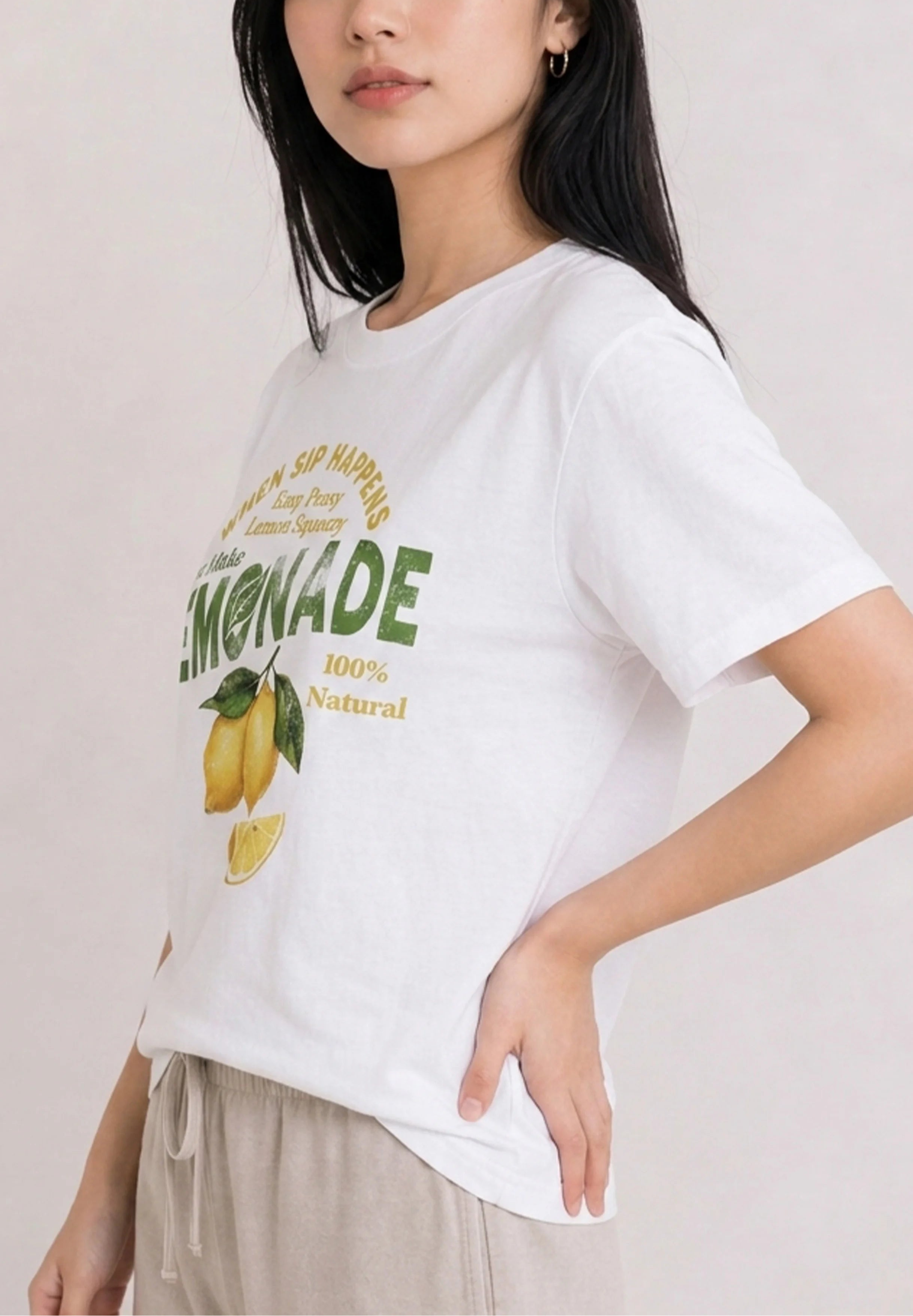 Just Make Lemonade White Tee