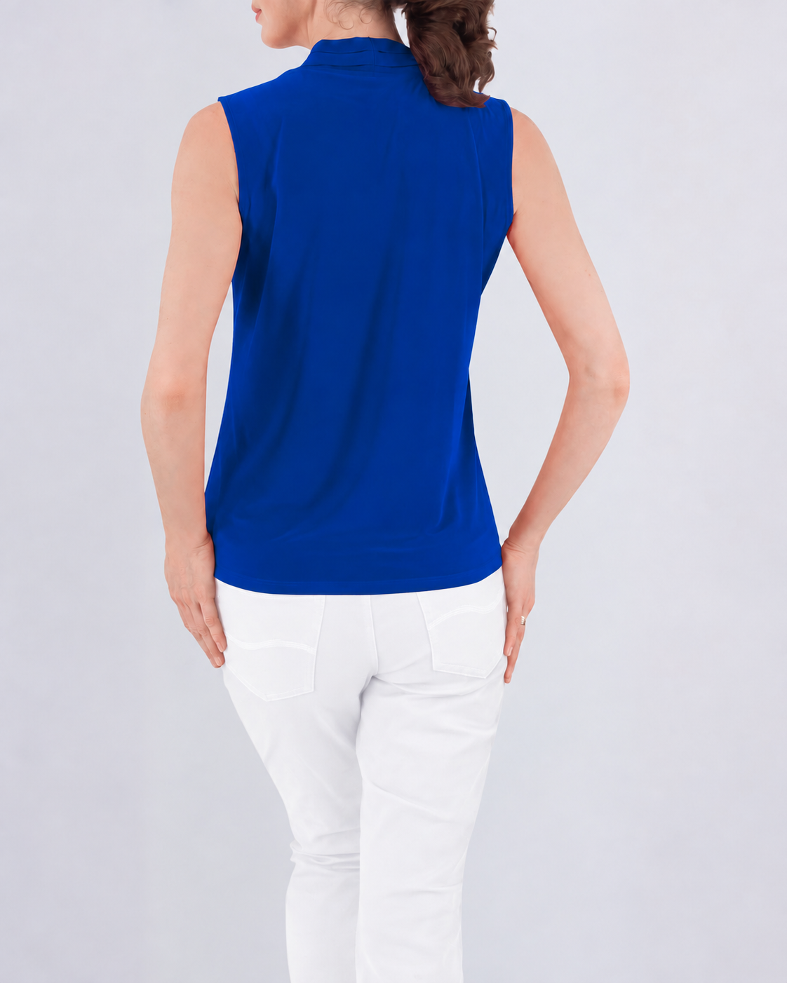 Pleated V-Neckline Top