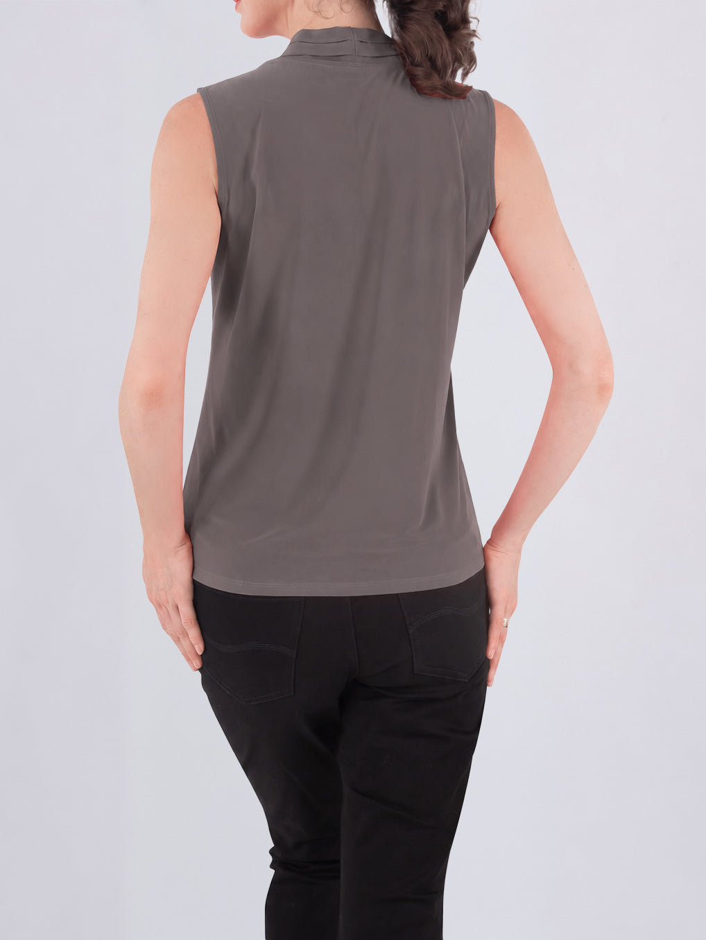 Pleated V-Neckline Top