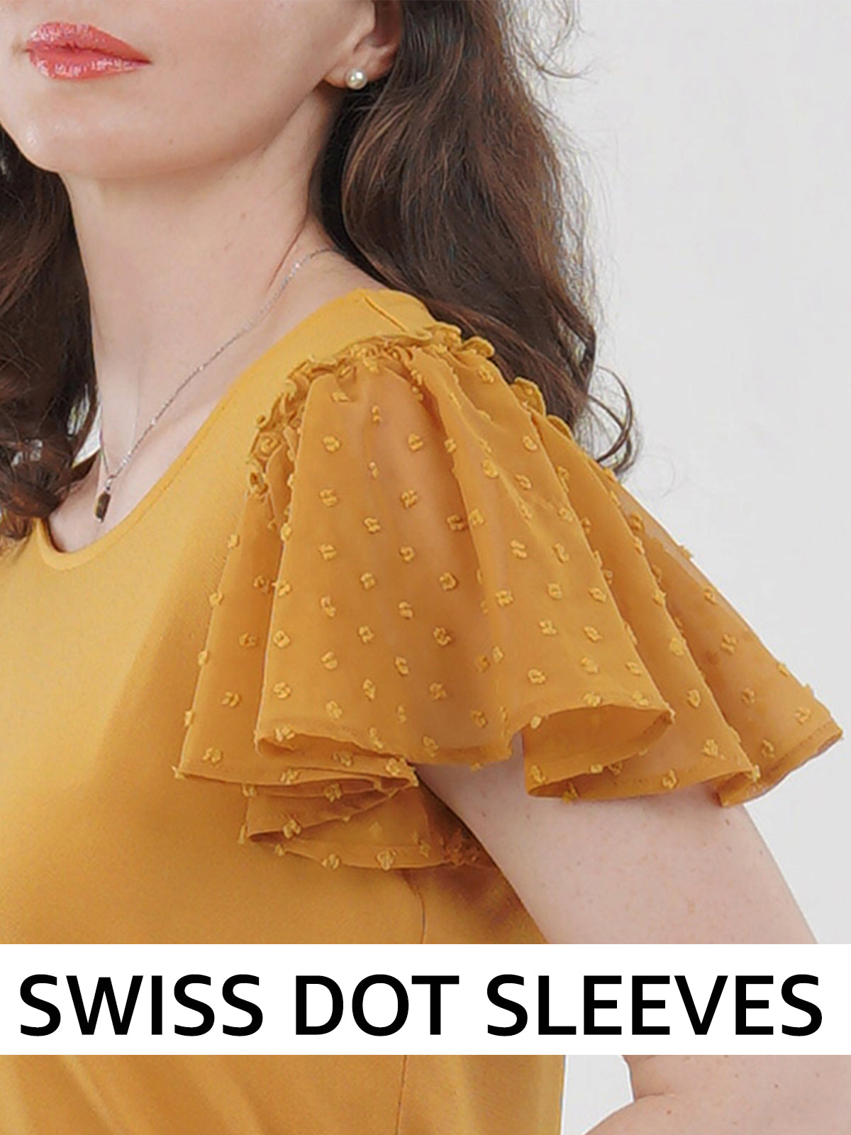 Flutter Swiss Dot Sleeve Top