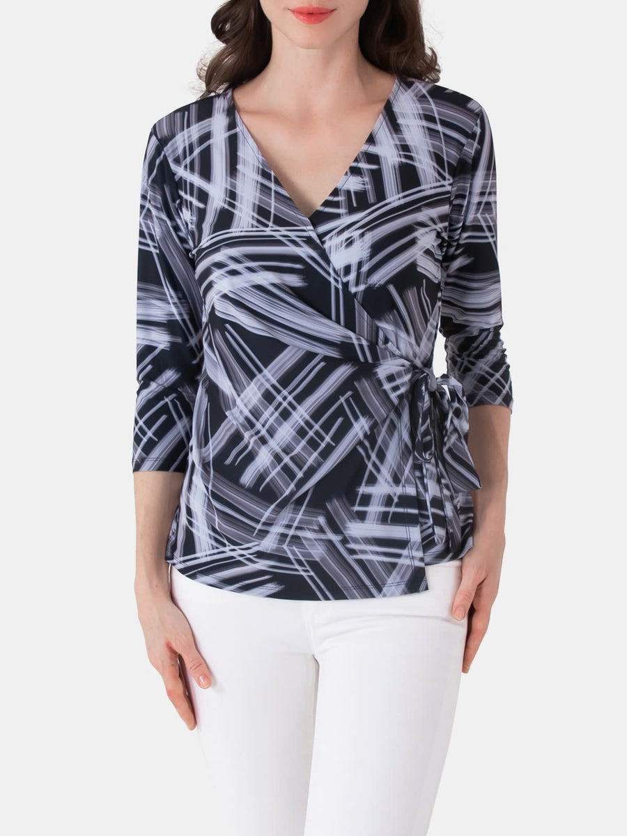 Tie-Waist Surplice Top