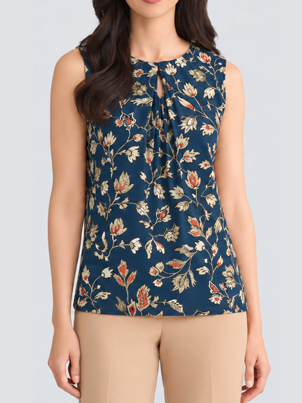 Front Keyhole Sleeveless Top
