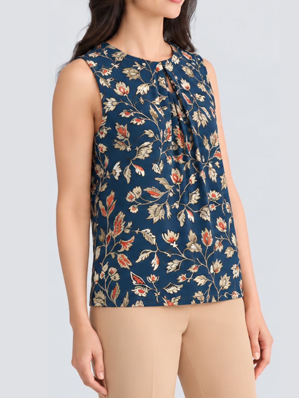 Front Keyhole Sleeveless Top