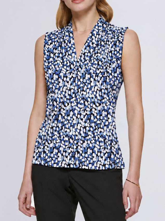 Draped Pleated Front Top