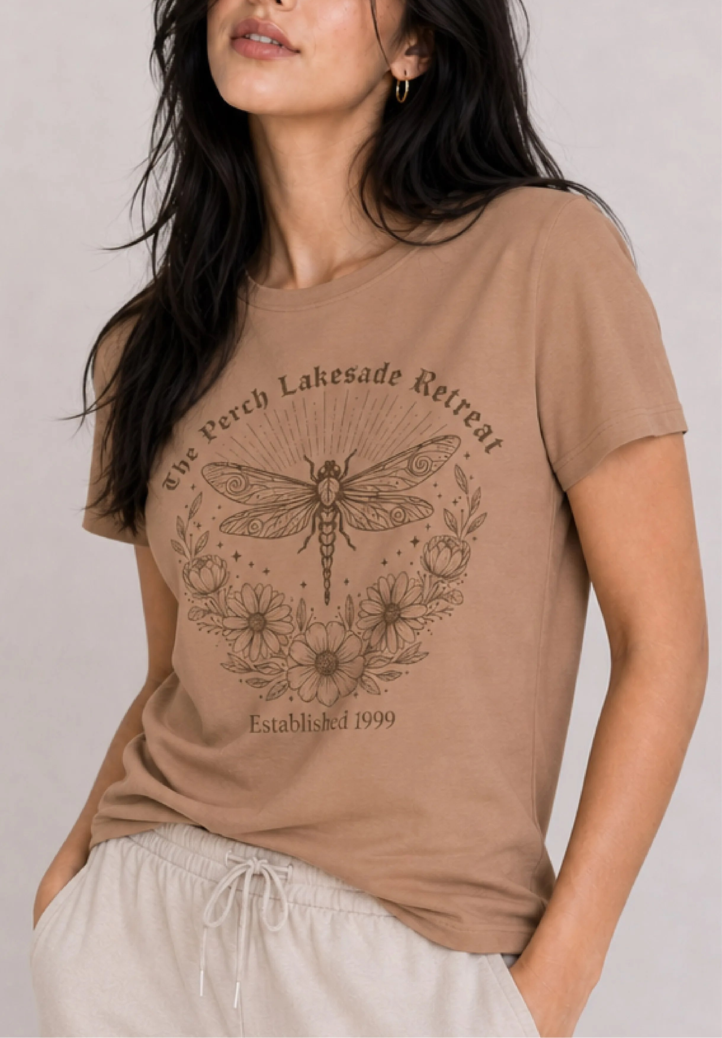 Lakeside Dragonfly Mocha Tee
