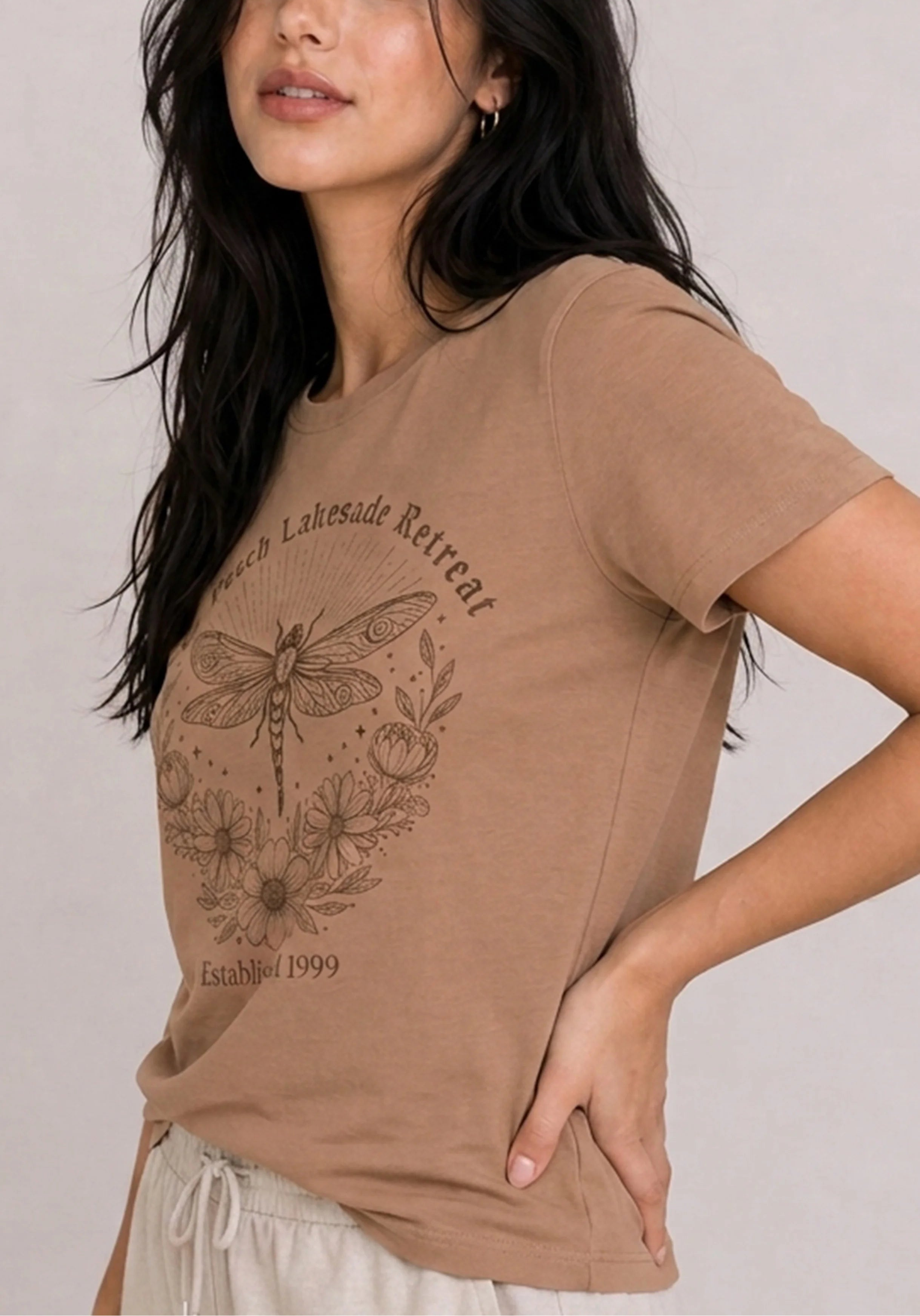 Lakeside Dragonfly Mocha Tee
