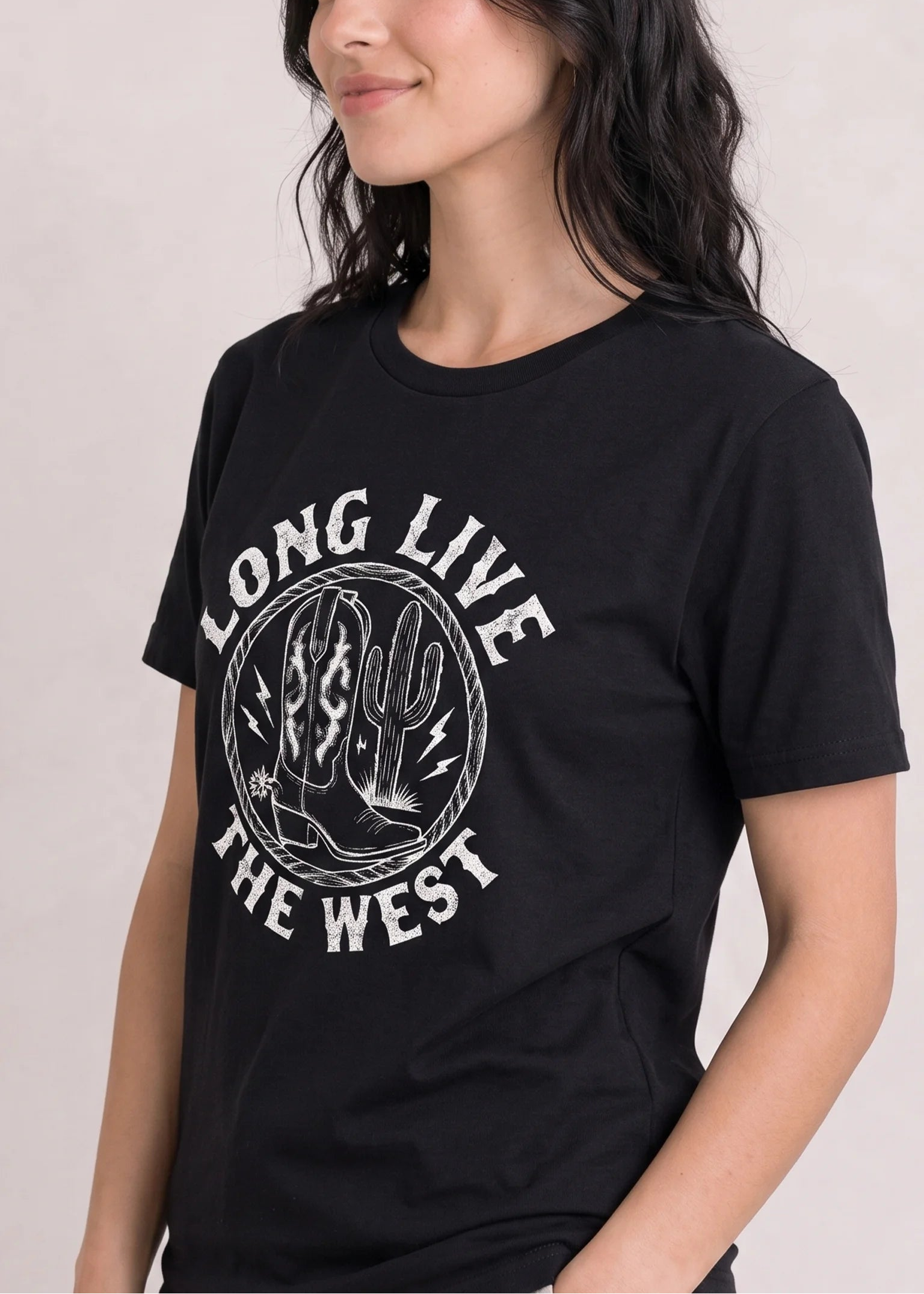 Long Live the West Black Tee