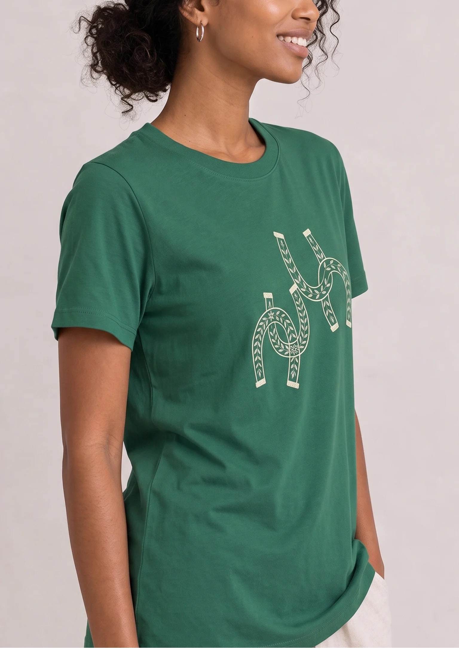 Lucky Horseshoe Green Tee