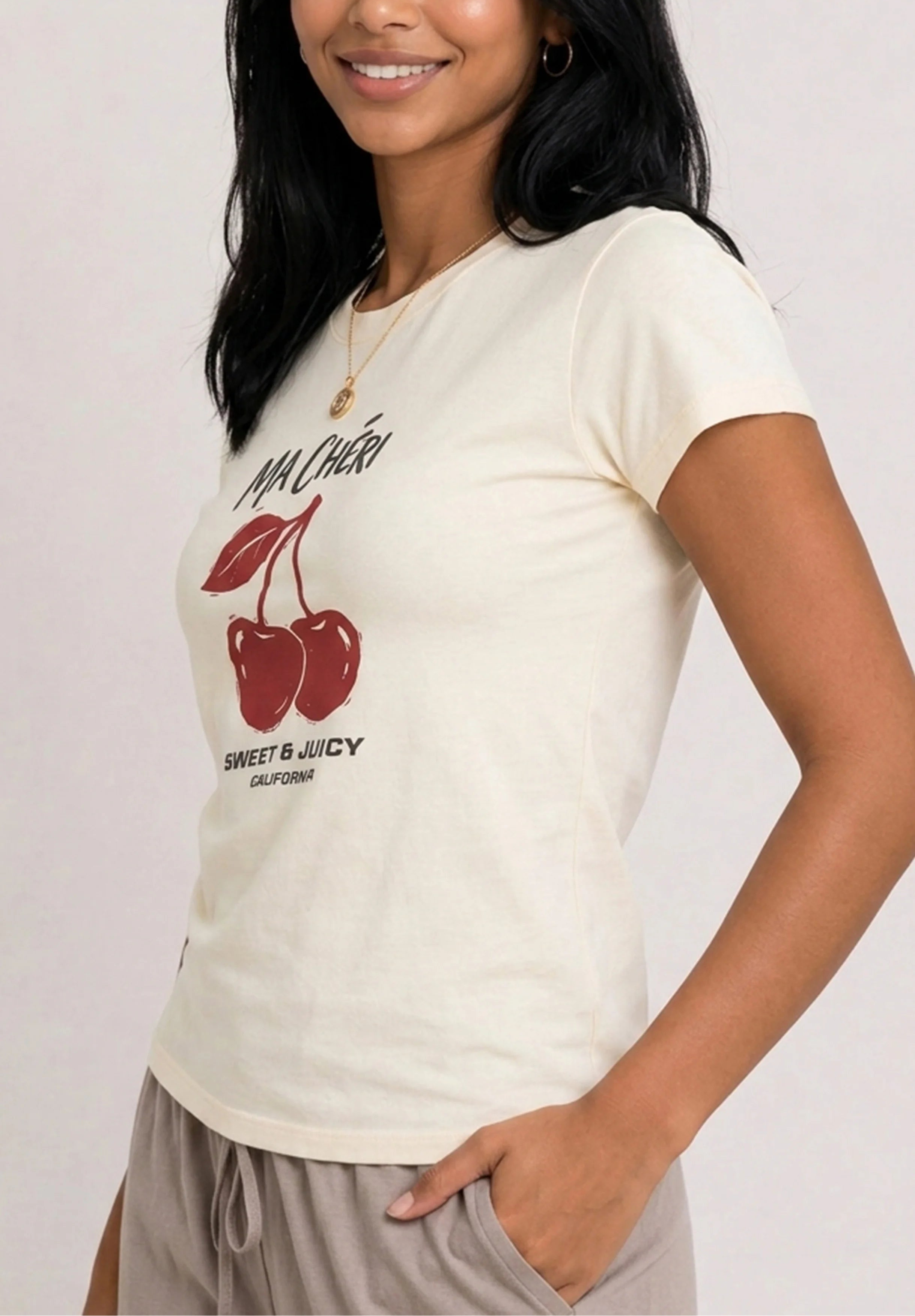 Ma Chéri Cream Tee