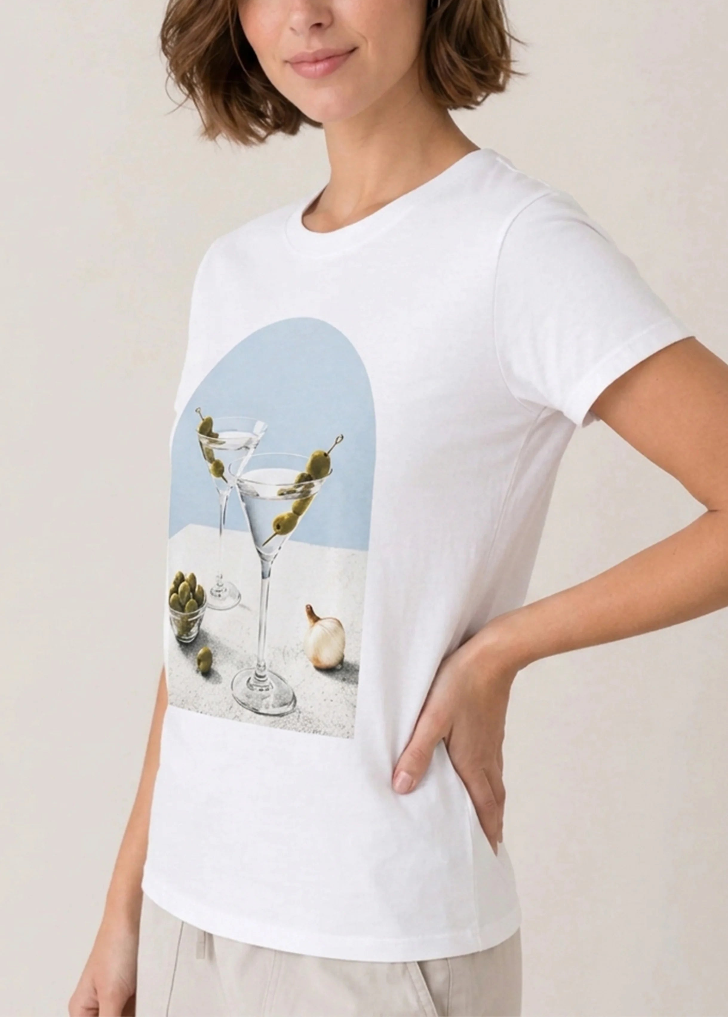 Martini White Tee