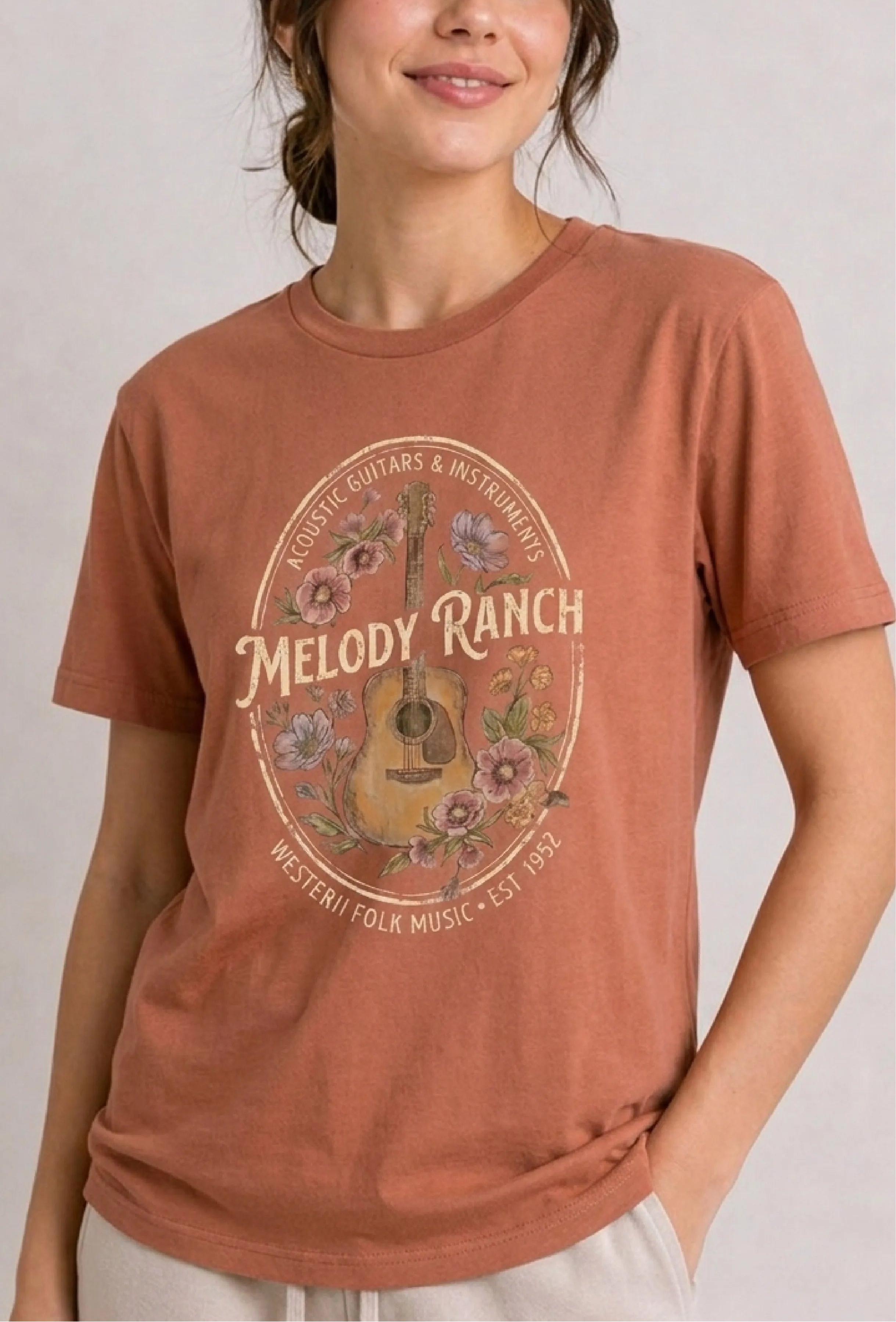 Melody Ranch Rust Tee