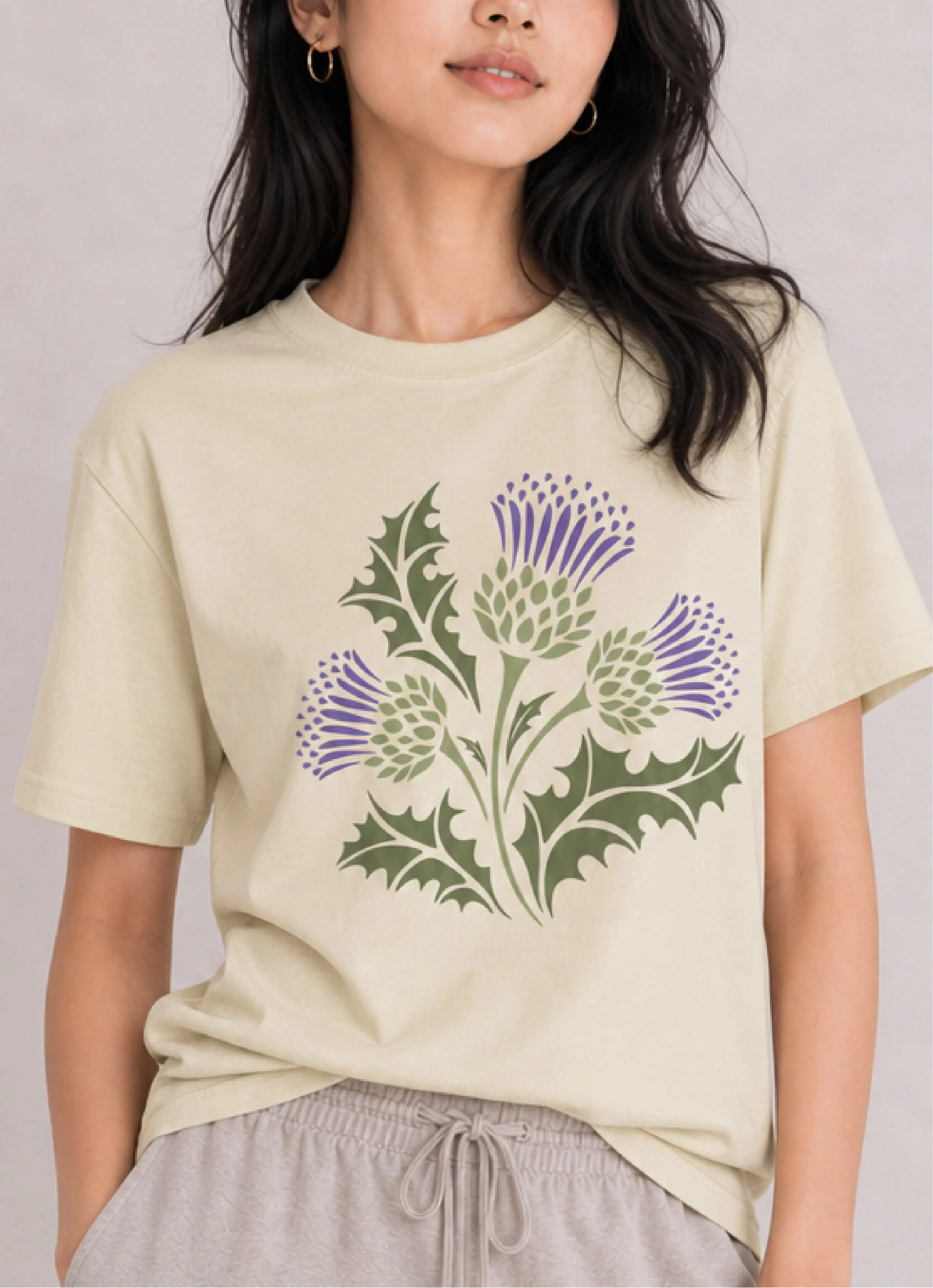 Minimal Thistle Ivory Tee