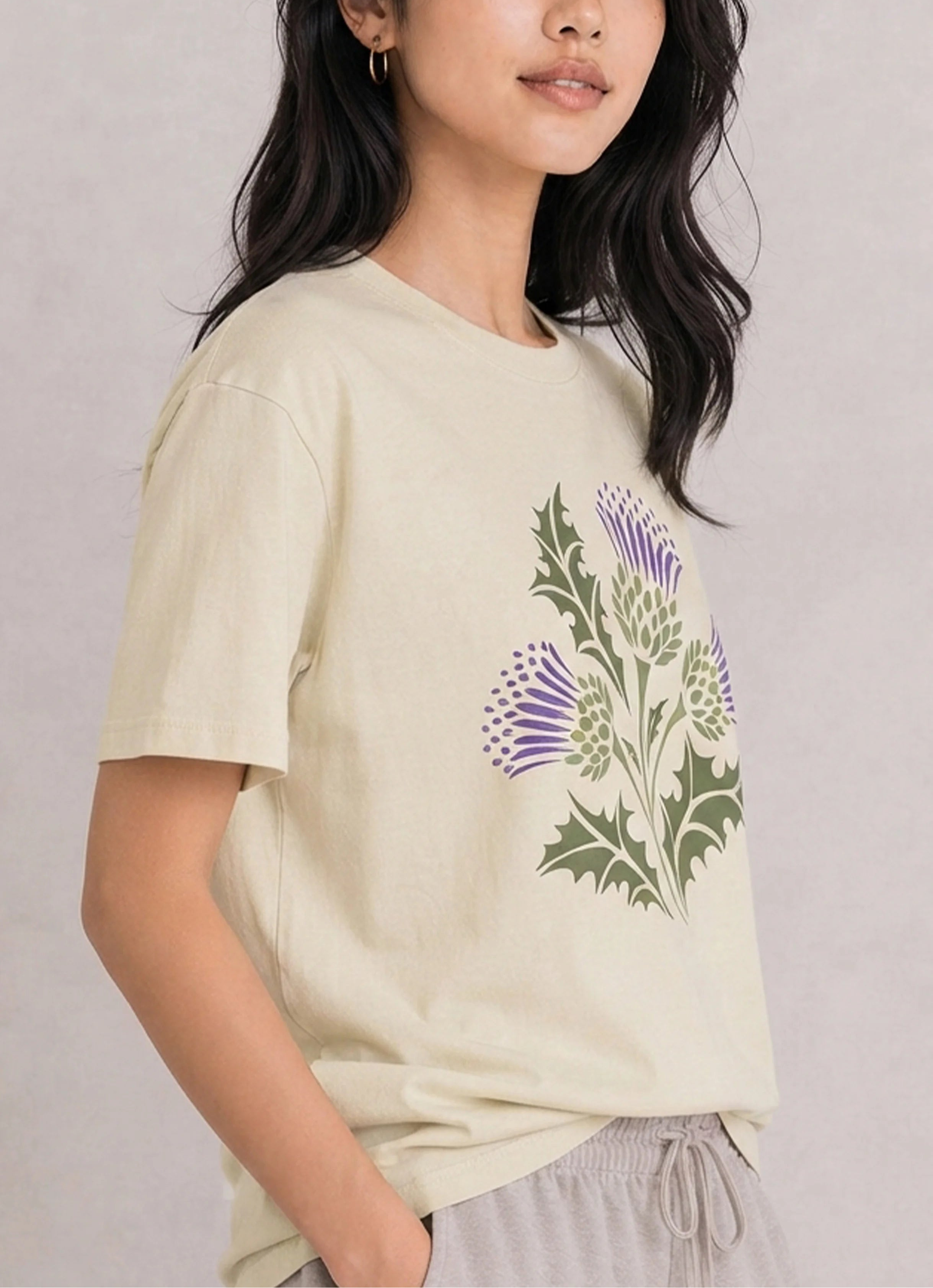Minimal Thistle Ivory Tee