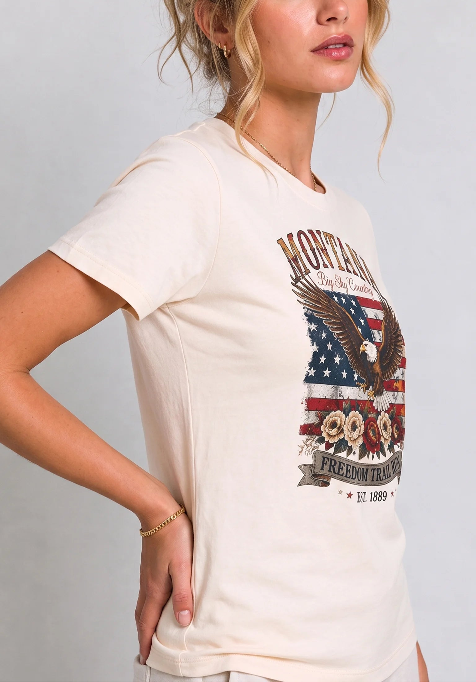 Montana Freedom Trail Ivory Tee