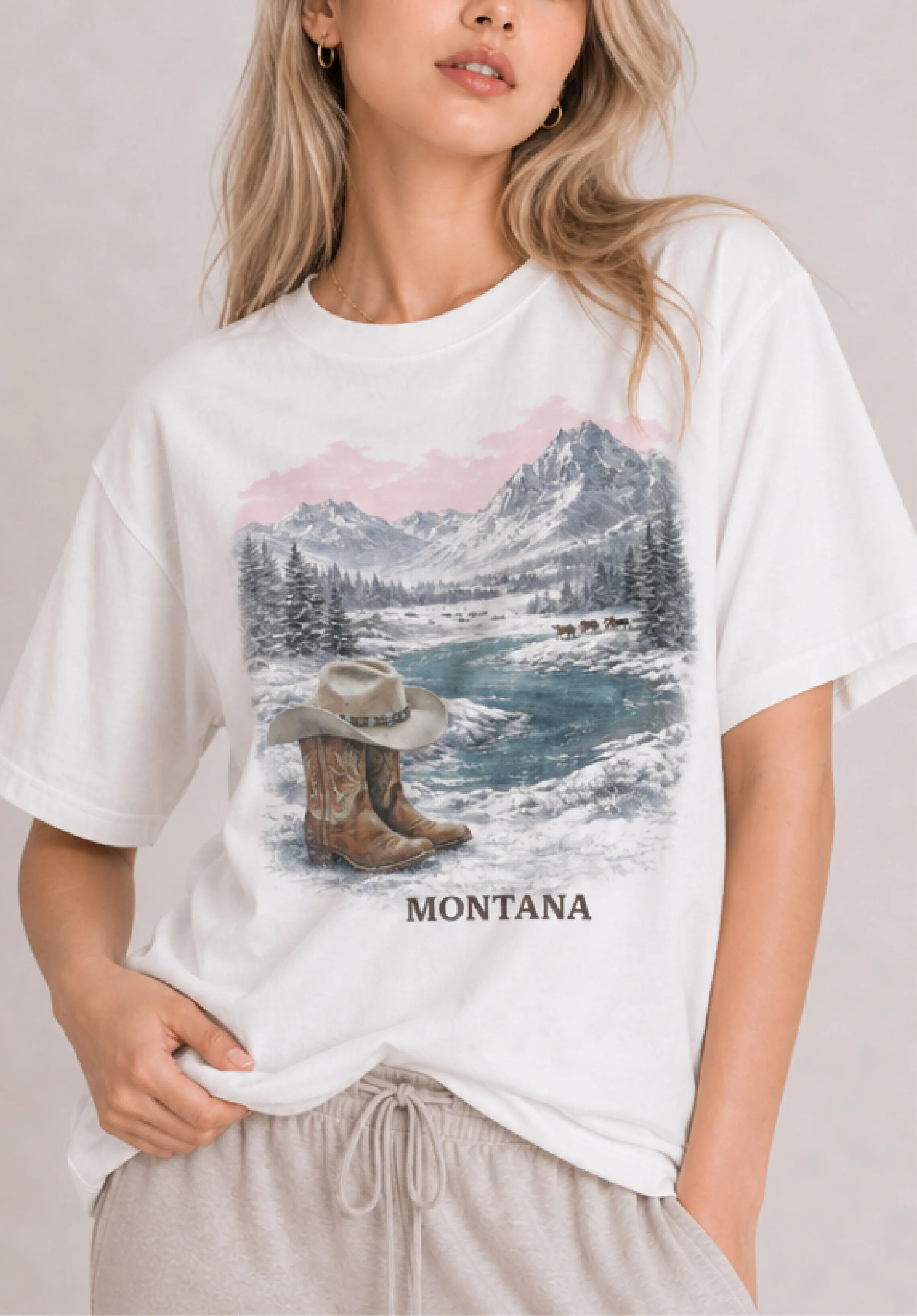 Montana Winter White Tee