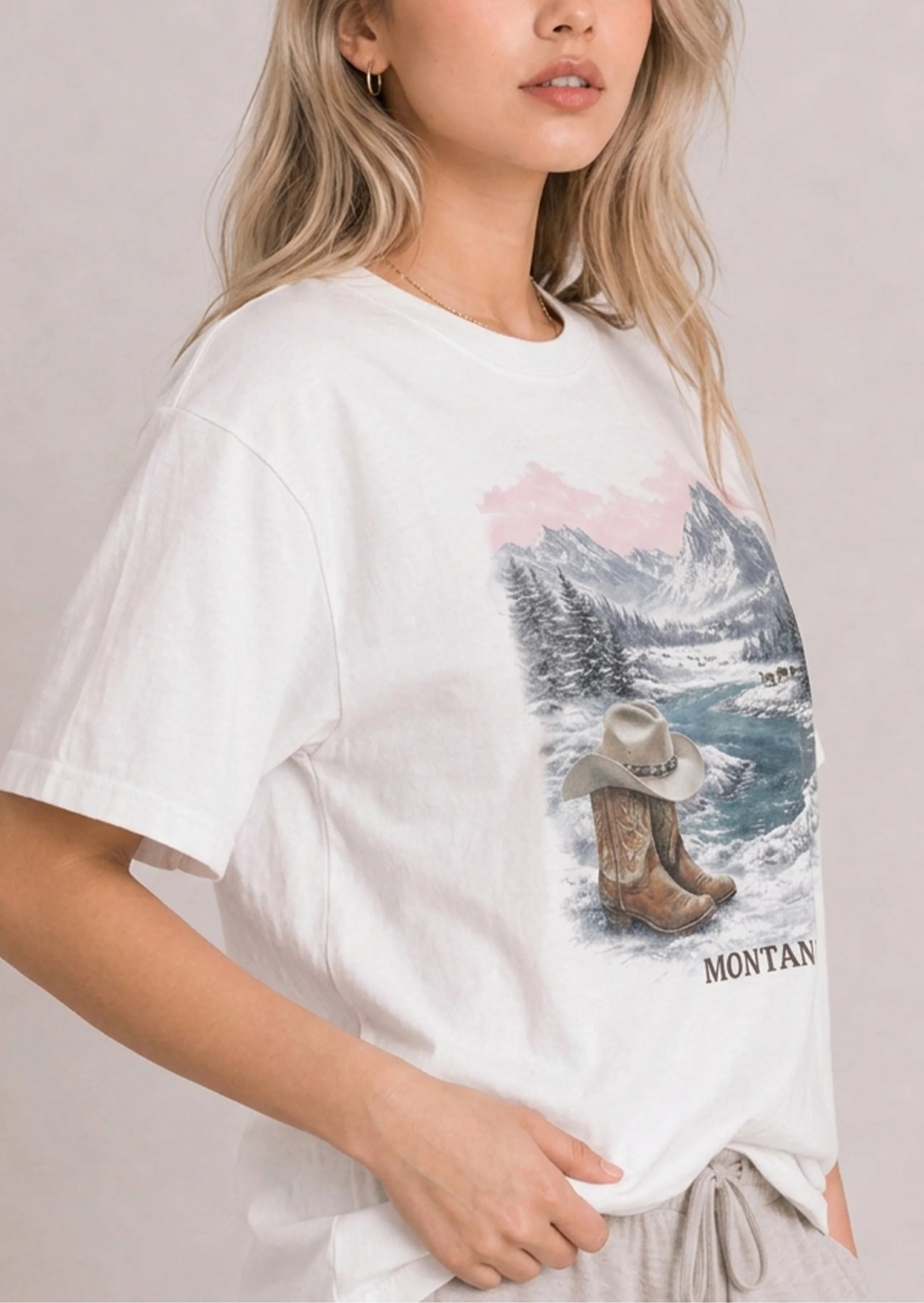 Montana Winter White Tee