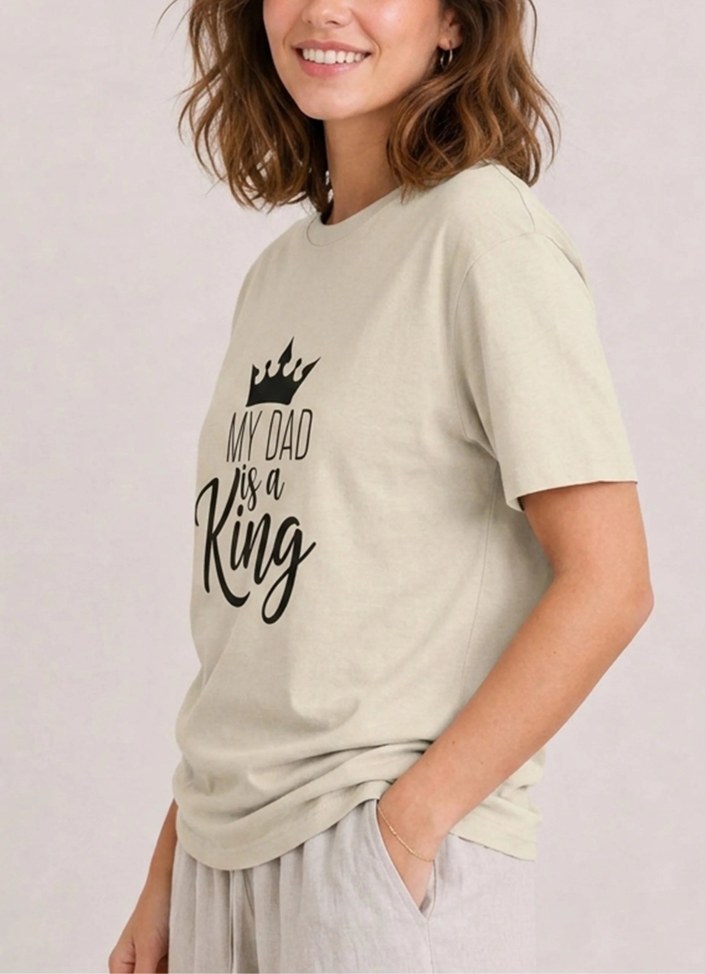 My Dad Is A King Ivory Tee