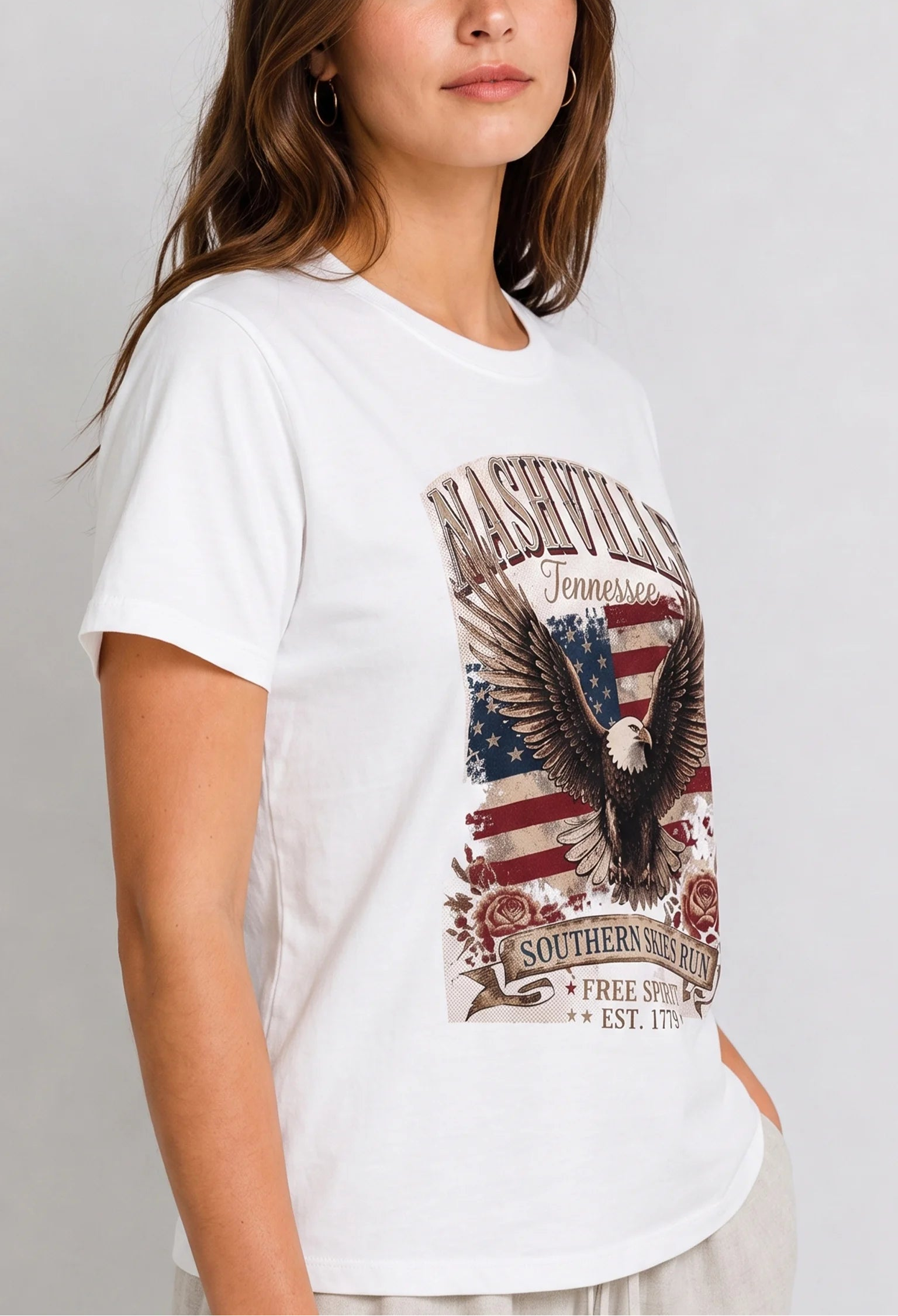 Nashville Free Spirit White Tee