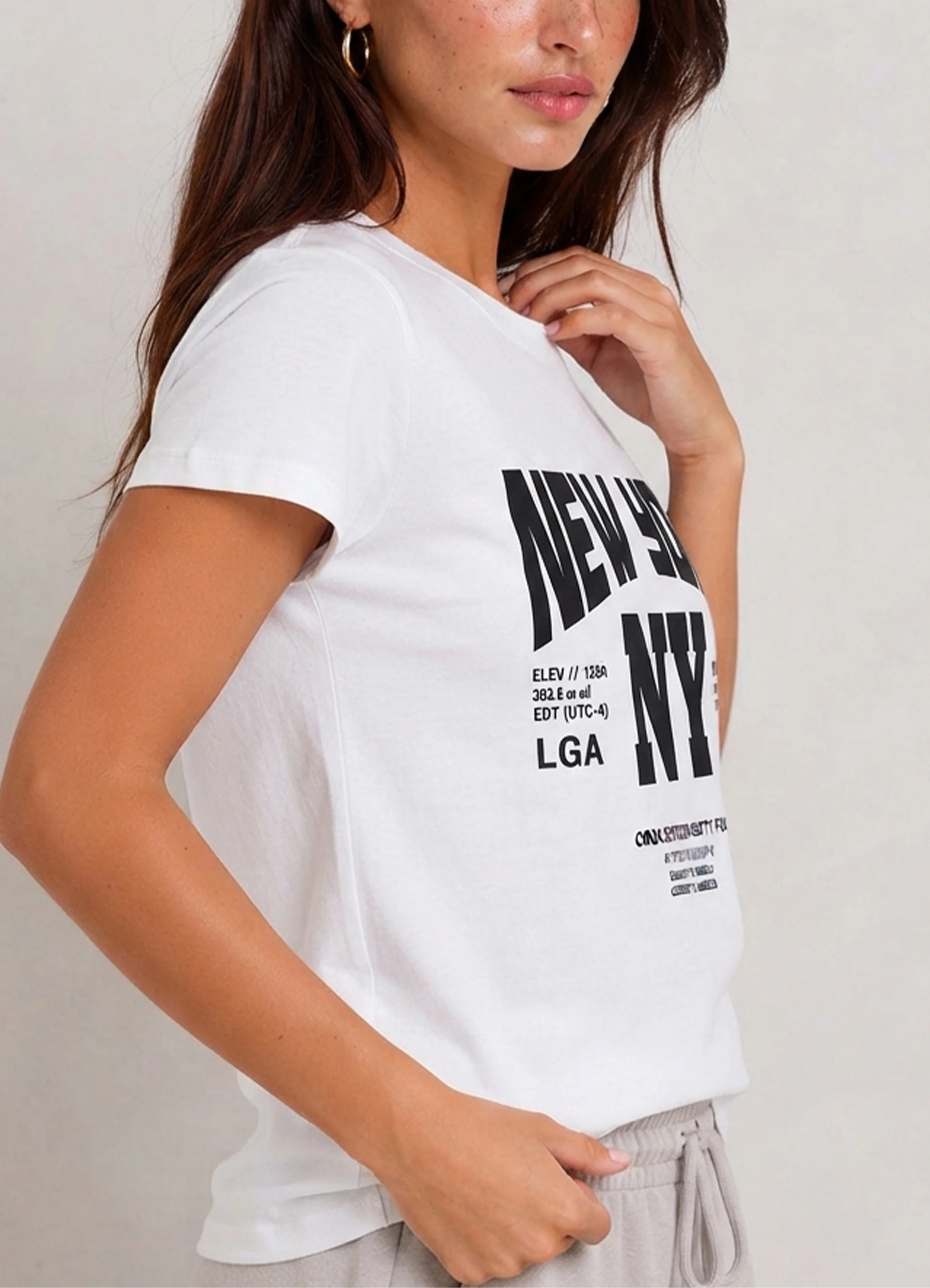 New York Varsity White Tee