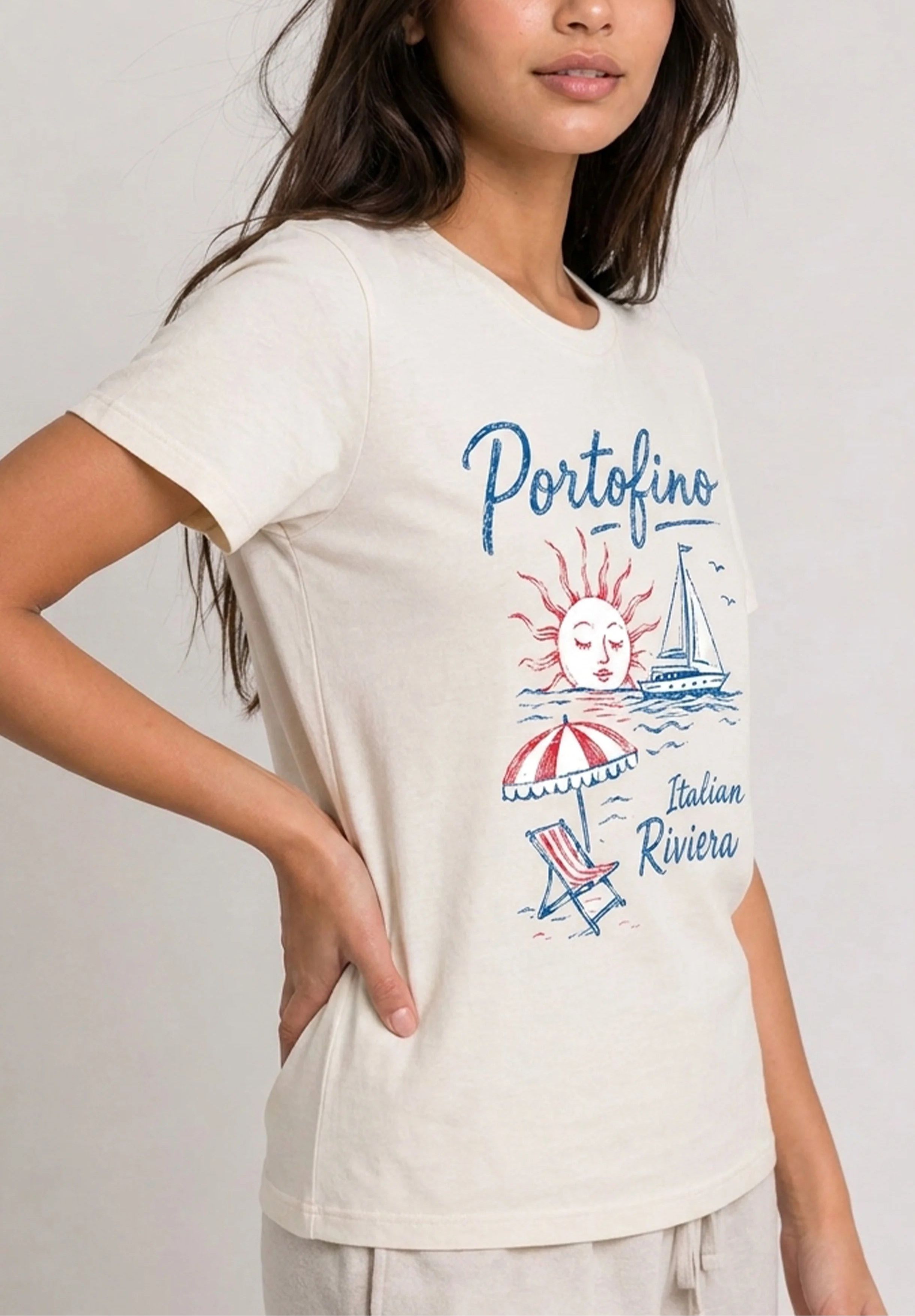 Portofino Riviera Ivory Tee