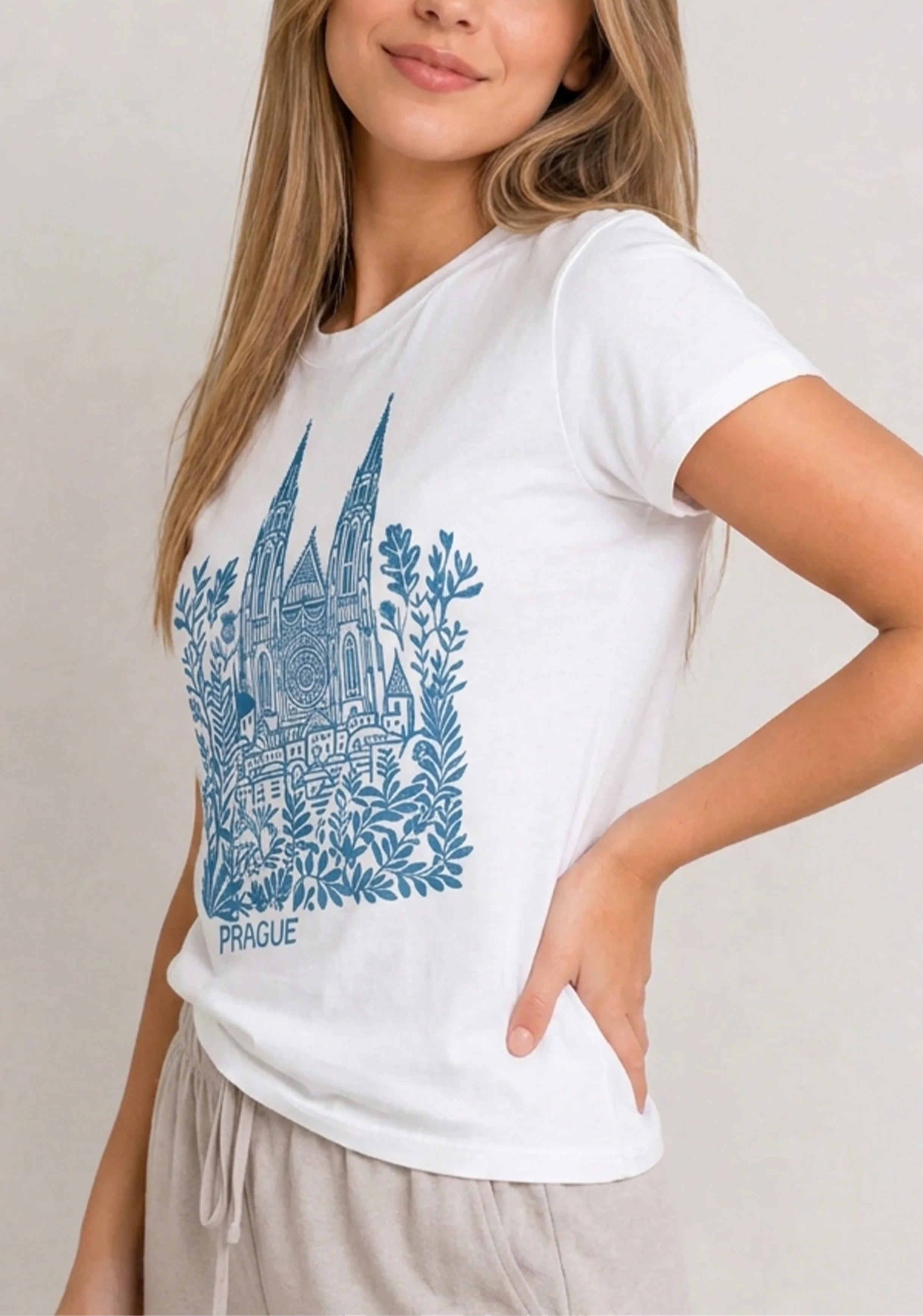 Prague Cathedral White Tee