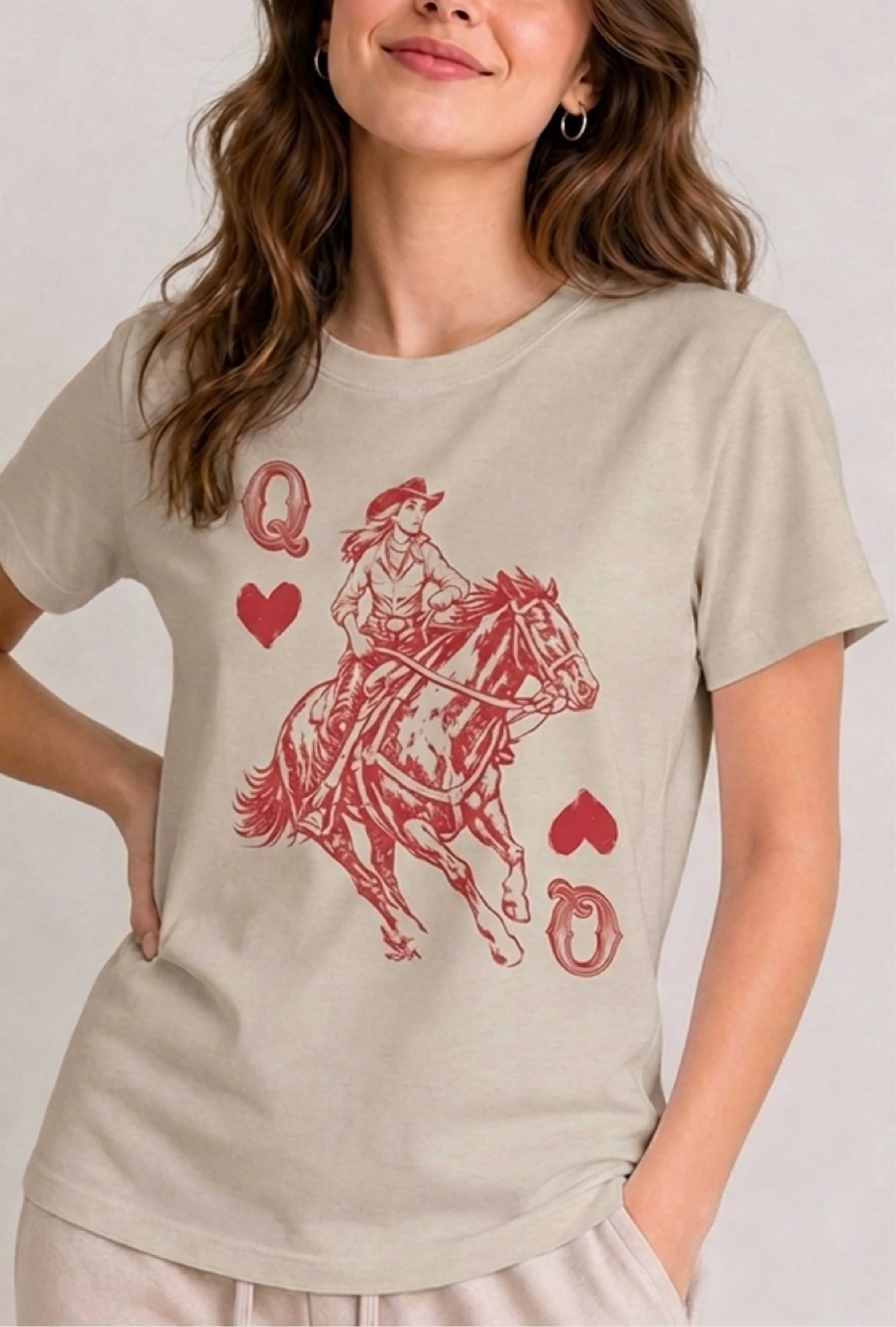 Queen Rider Cream Tee