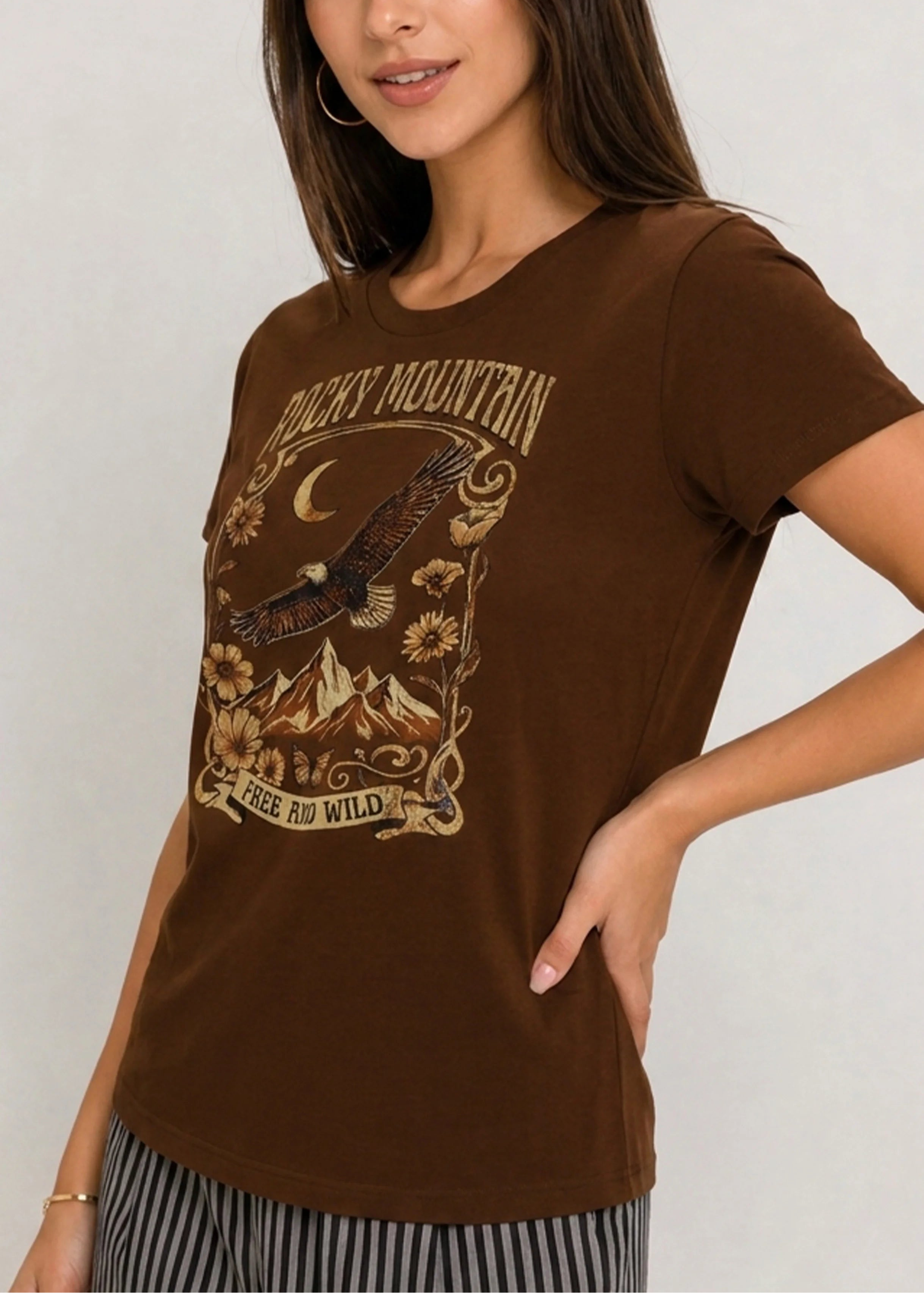 Rocky Mountain Eagle Brown Tee