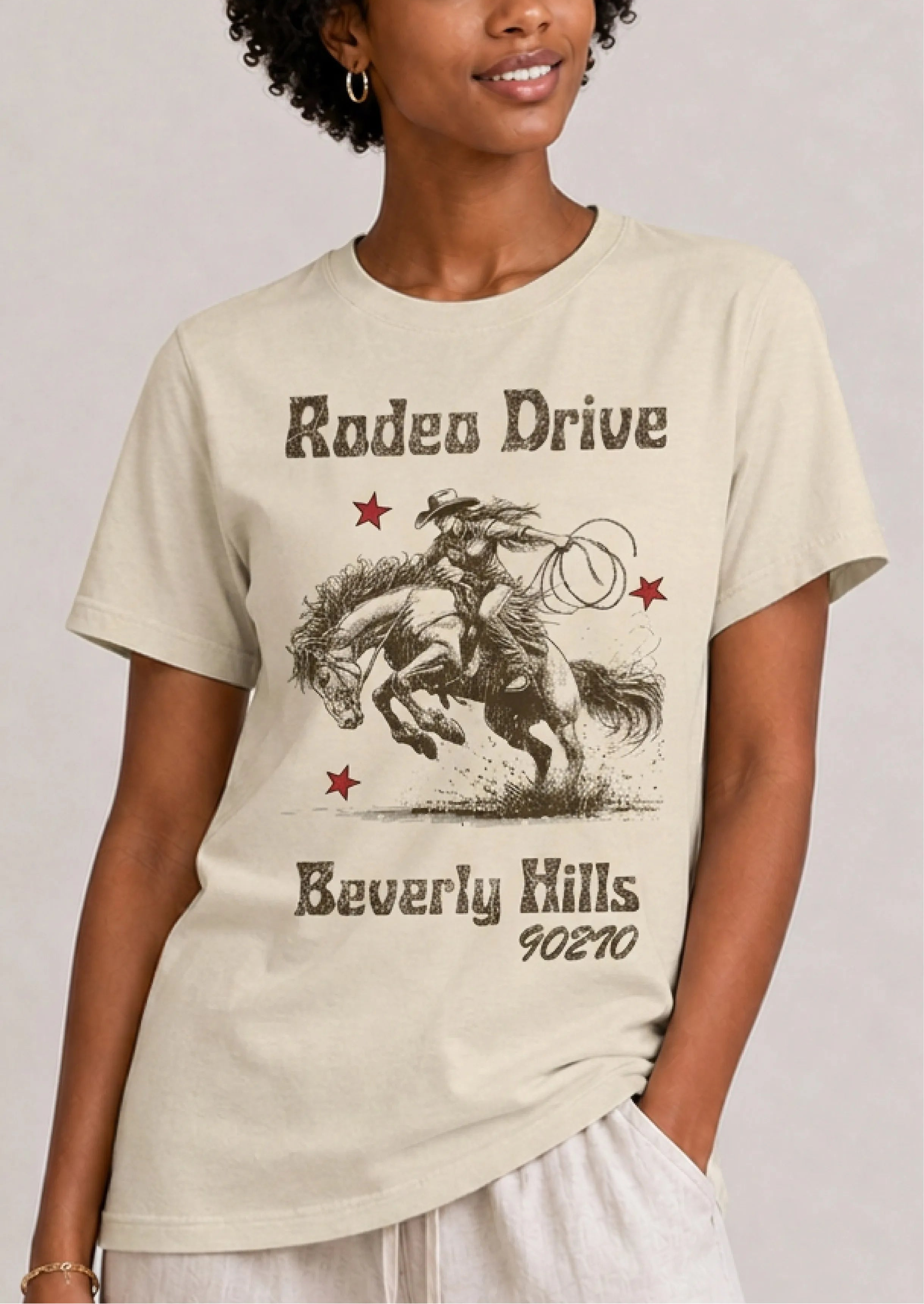 Rodeo Drive Cream Tee