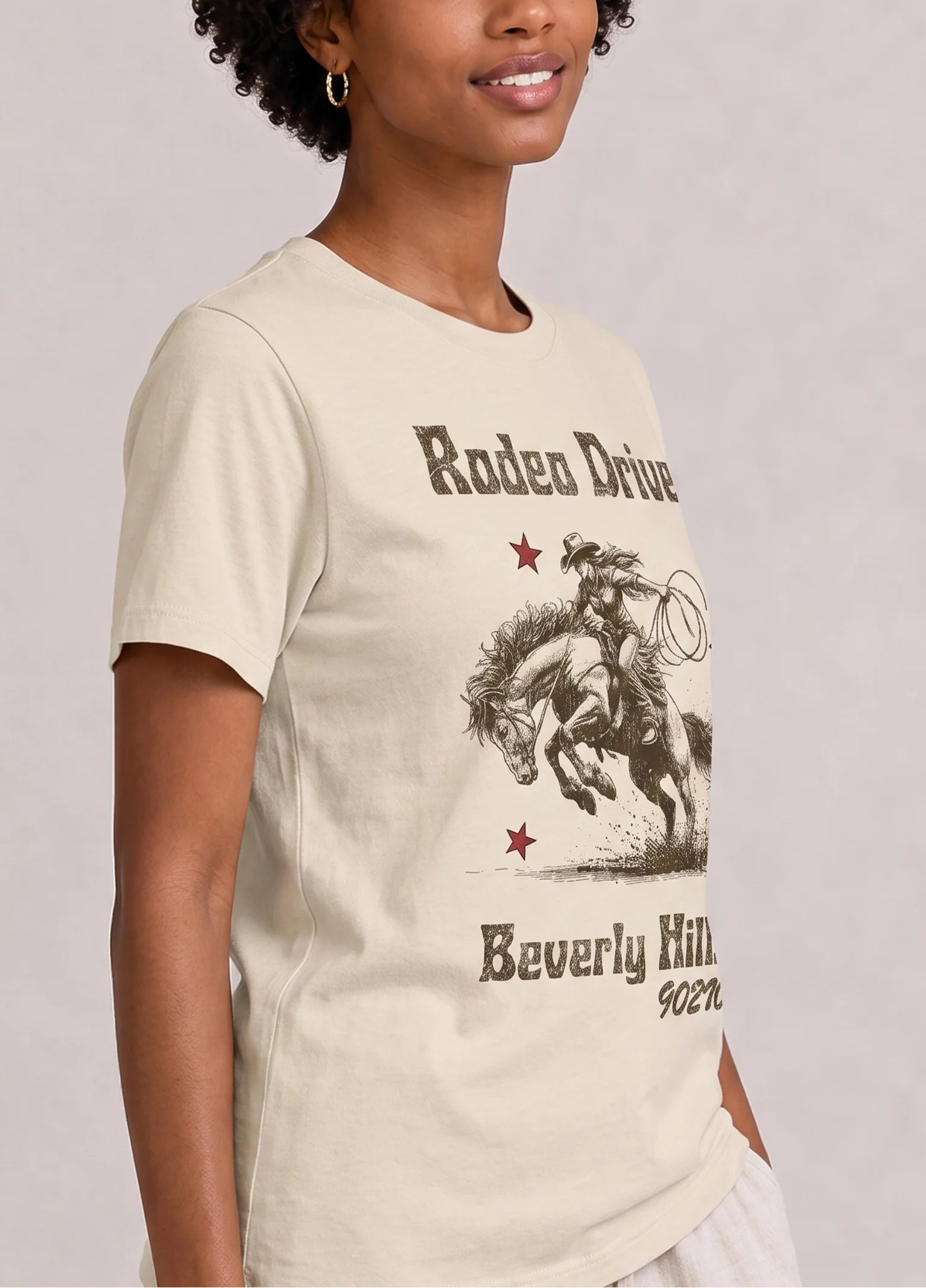 Rodeo Drive Cream Tee