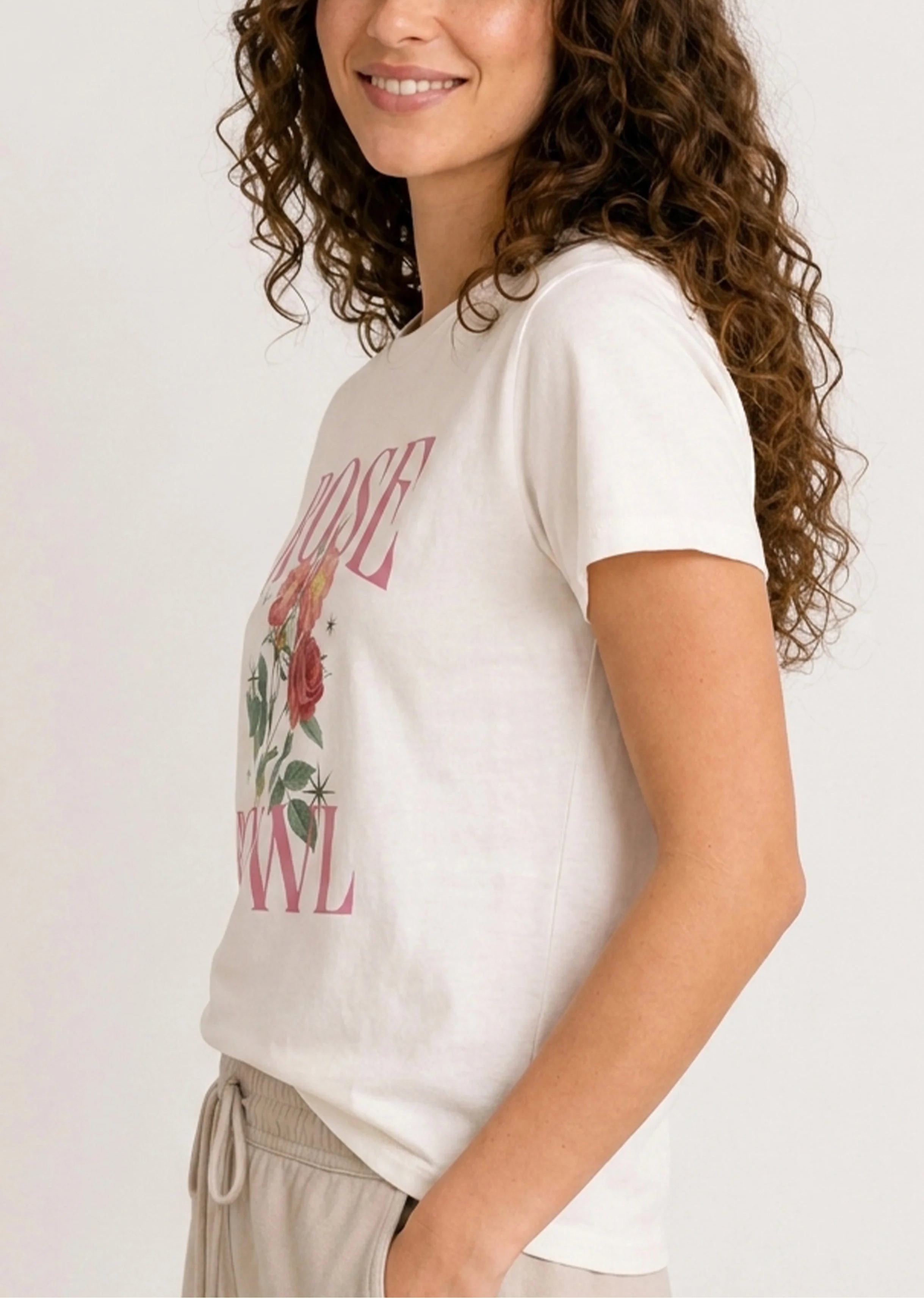 Rose Bowl Floral White Tee
