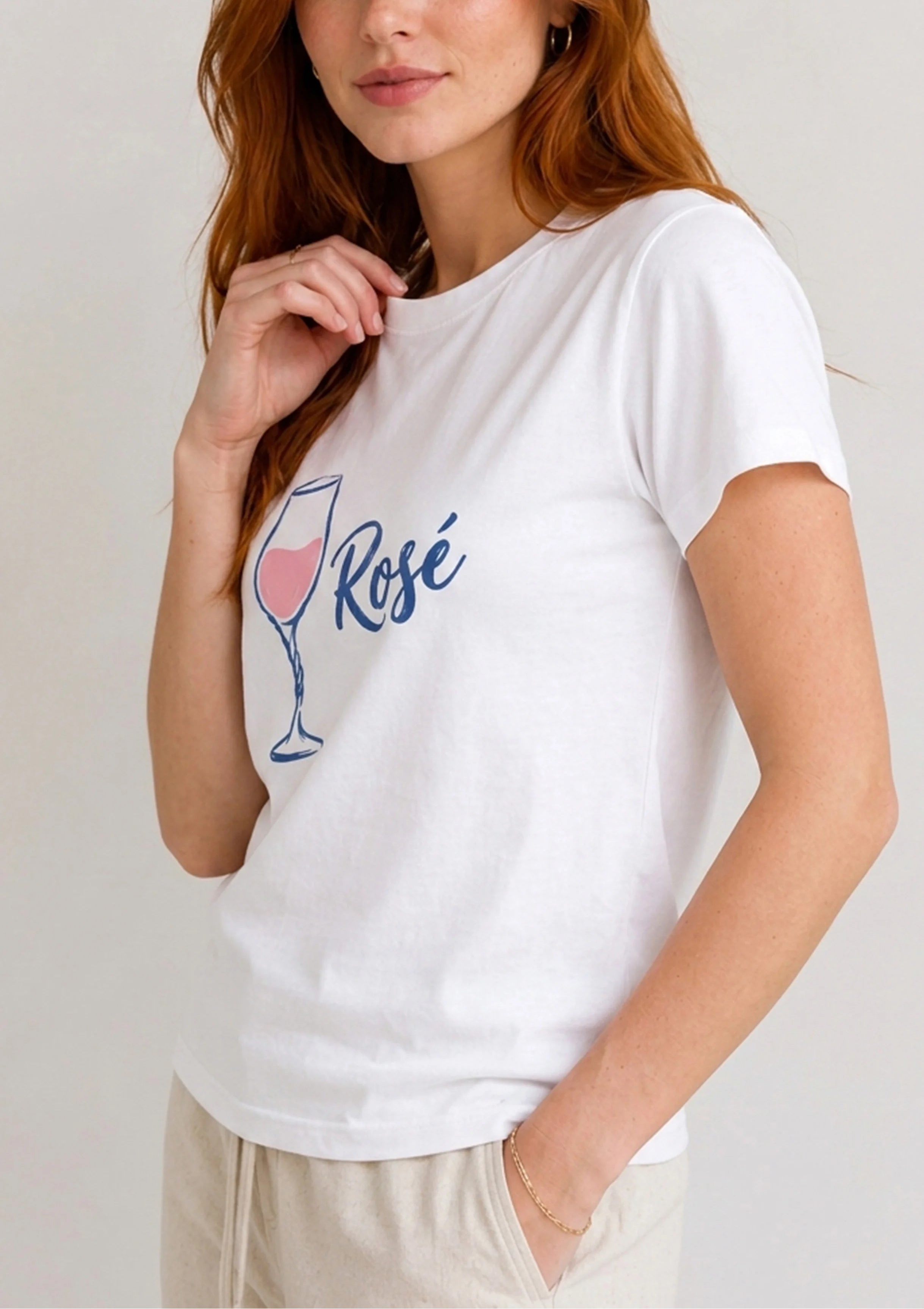 Rosé White Tee