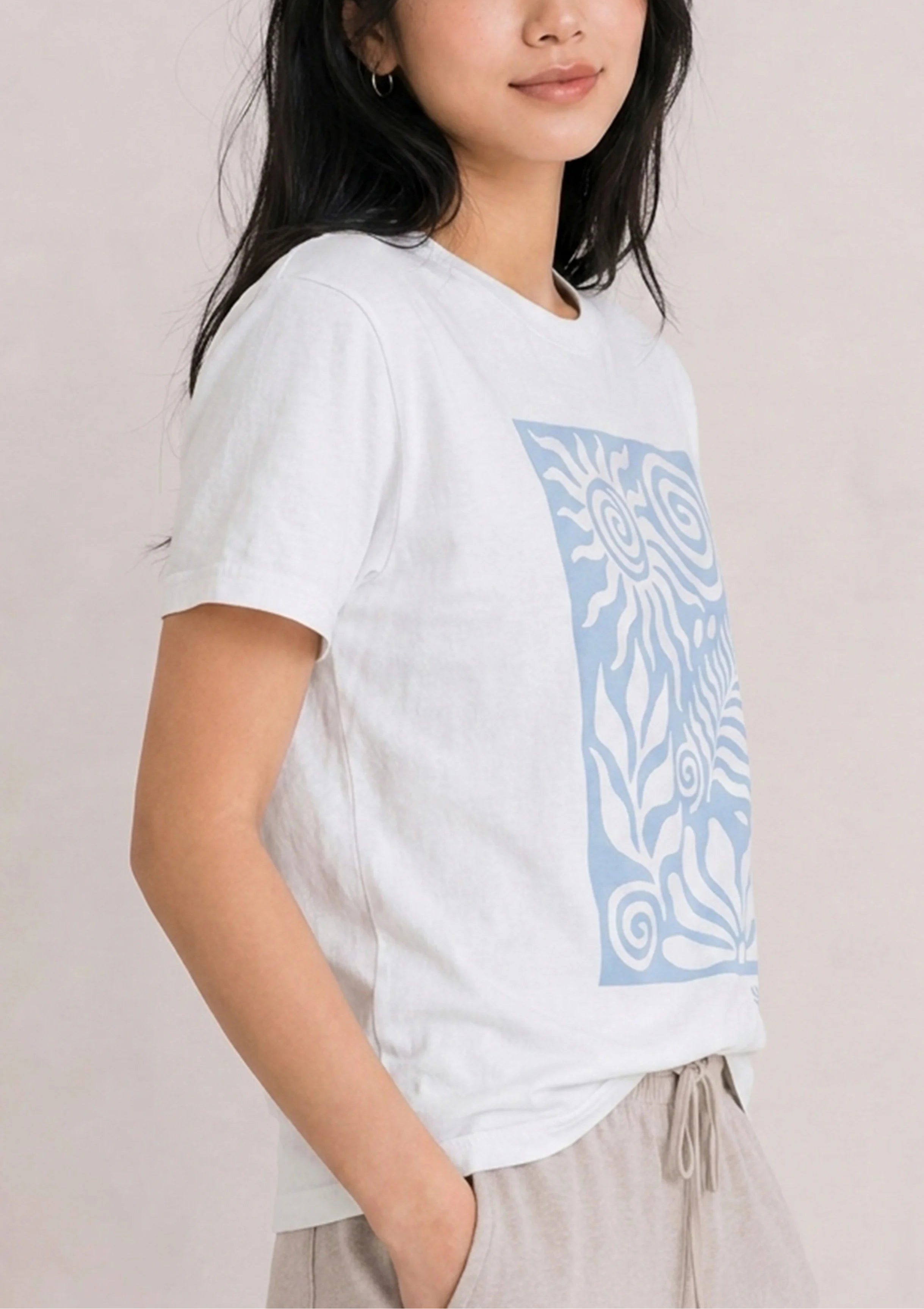 Salt Sun Coastal Abstract Tee