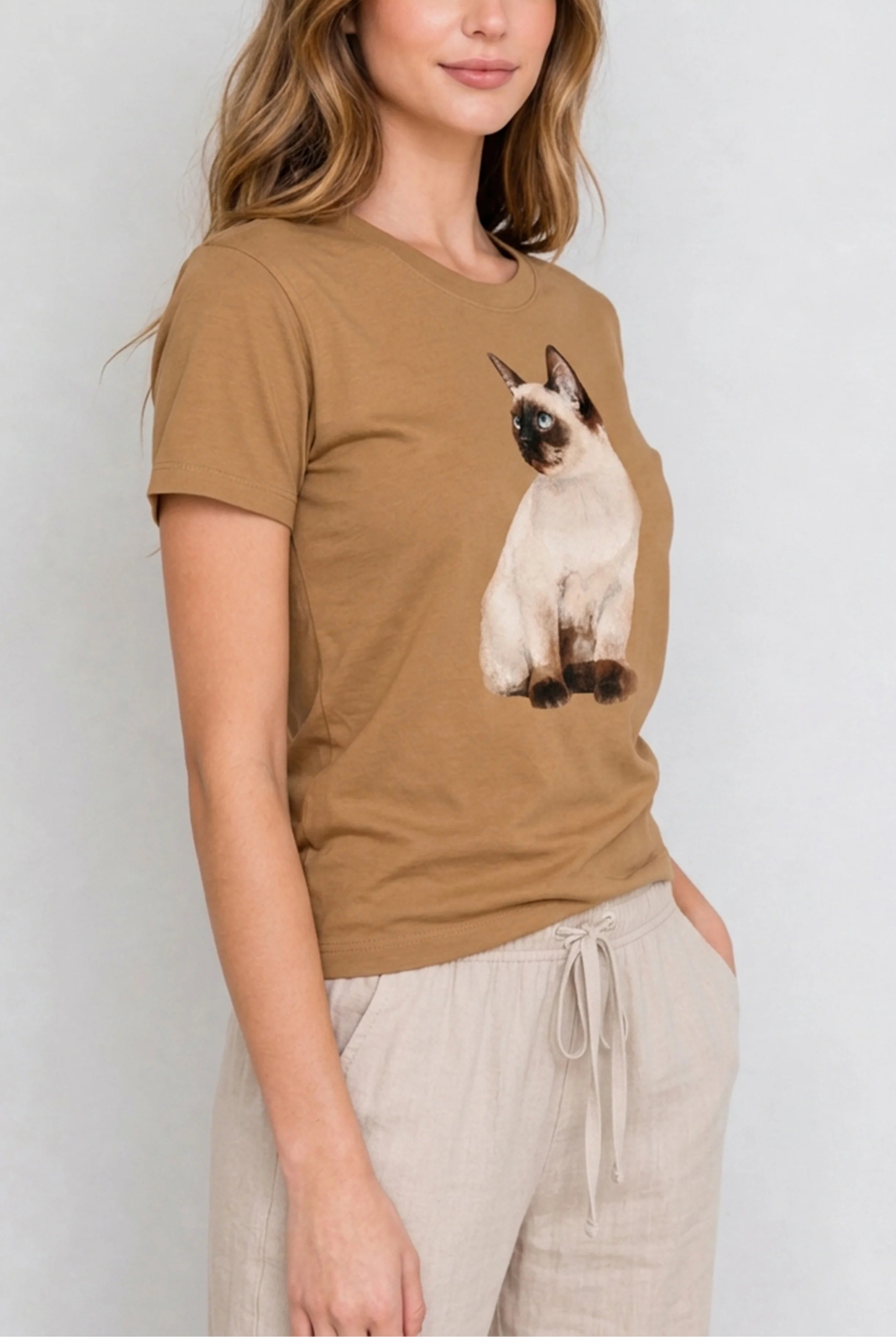 Siamese Cat Camel Tee
