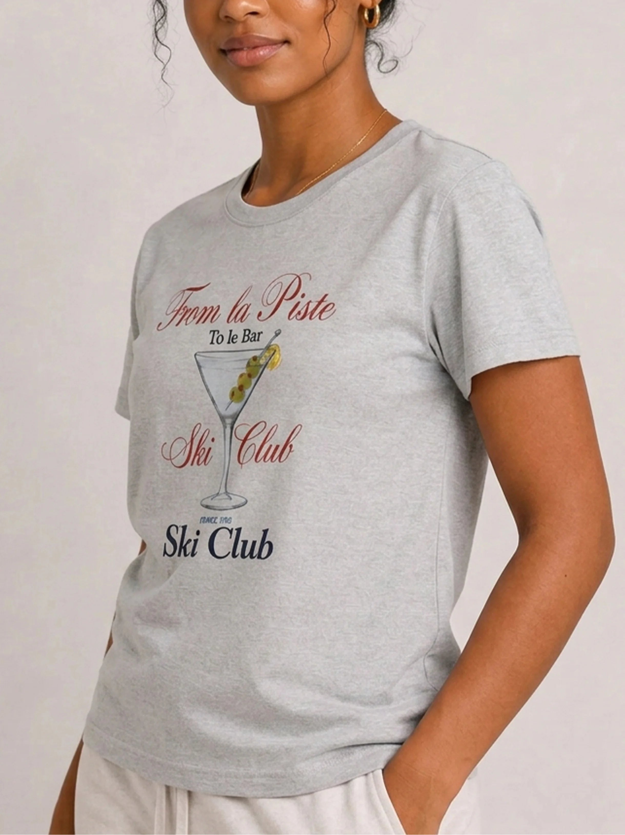 Ski Club Grey Tee