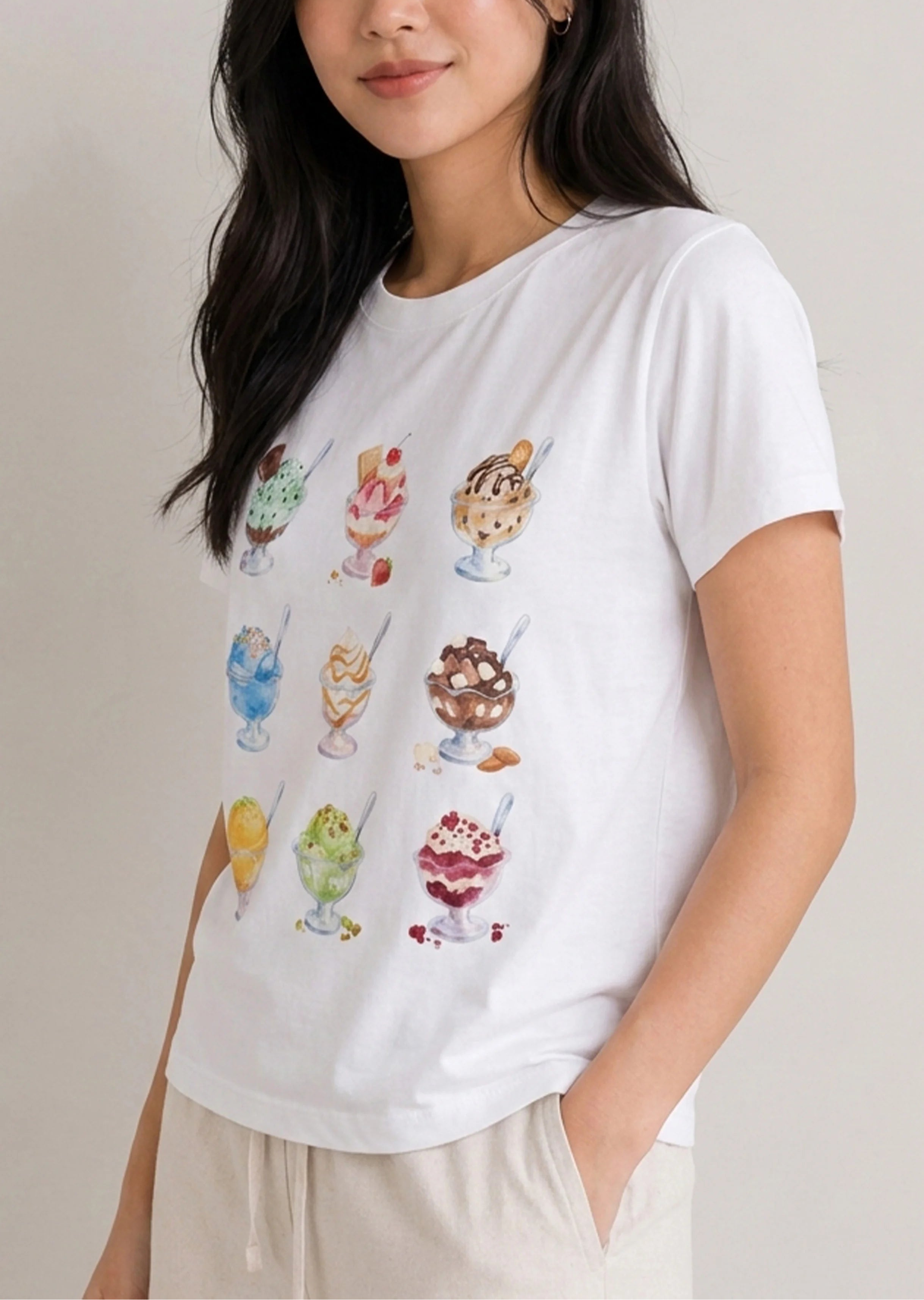 Summer Fruits White Tee