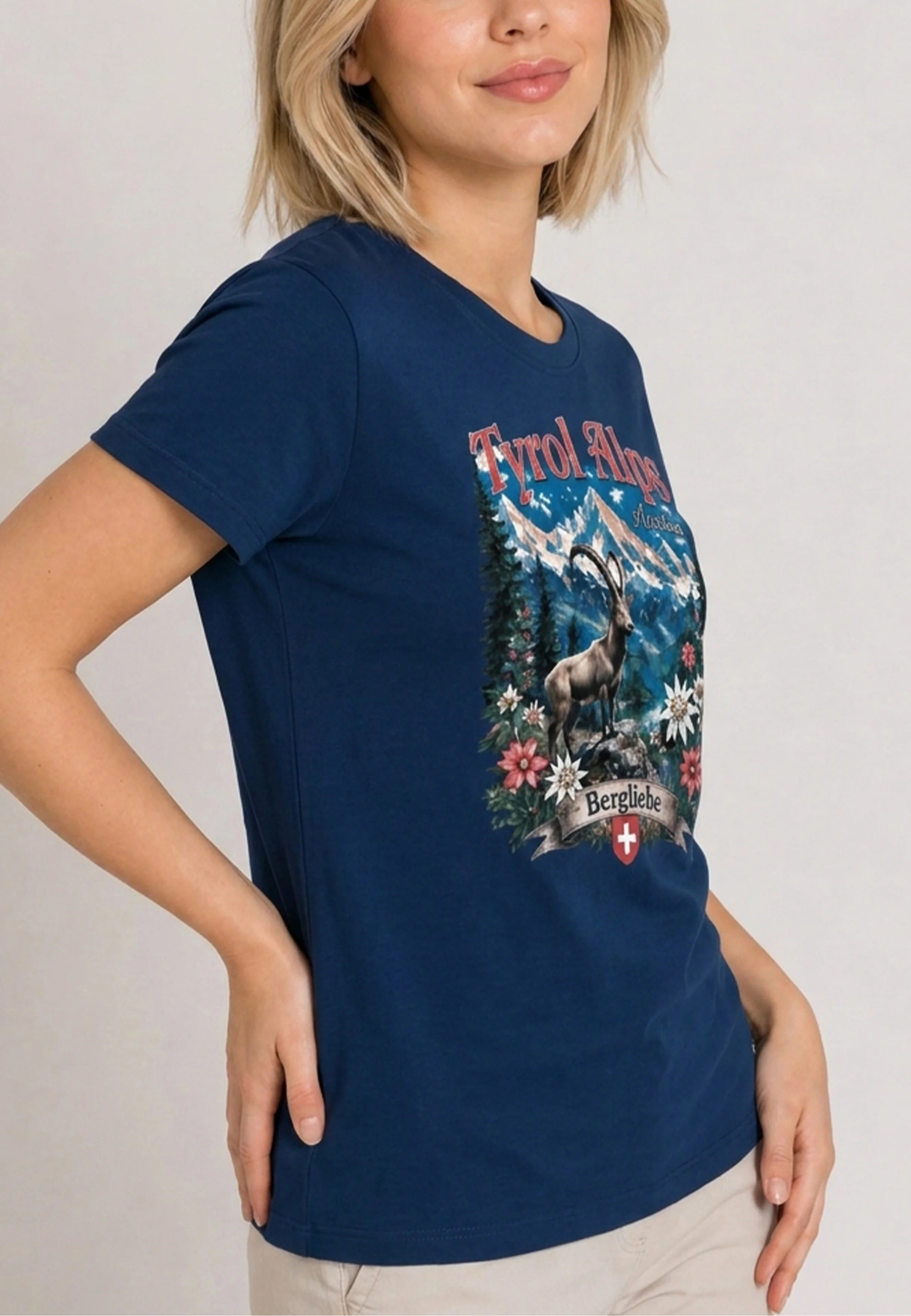 Tyrol Alps Navy Tee