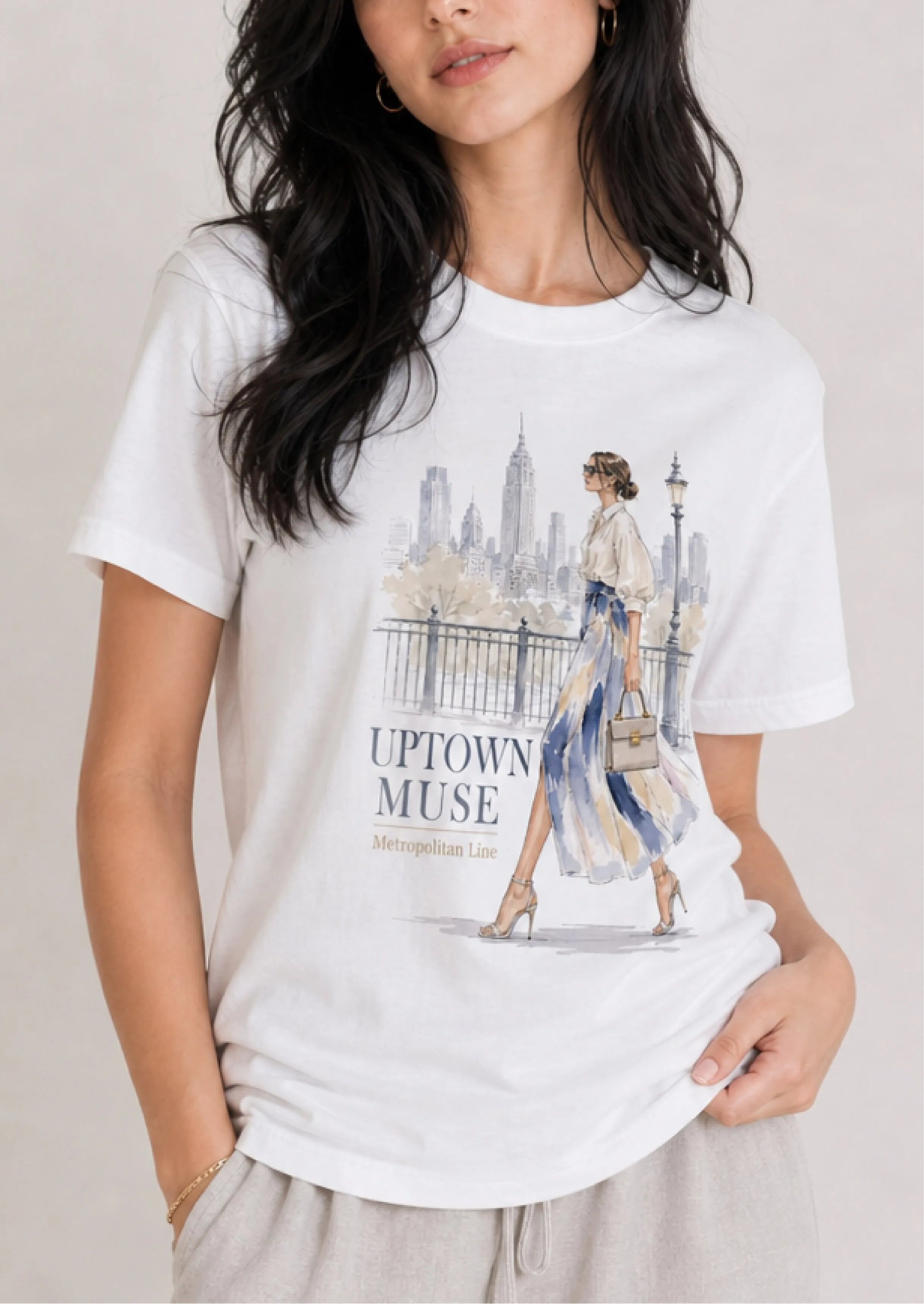 Uptown Muse White Tee