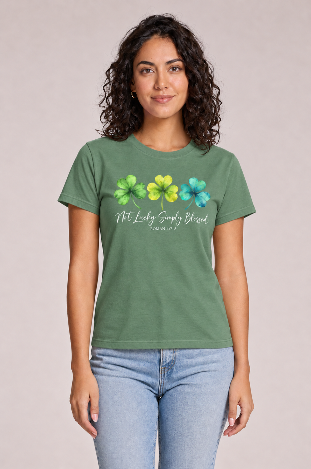 Not Lucky, Just Blessed Shamrock T-Shirt