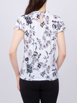 Flutter Short Sleeve Knit Top