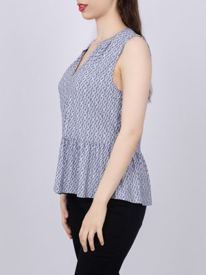 Flare Detail Knit Top