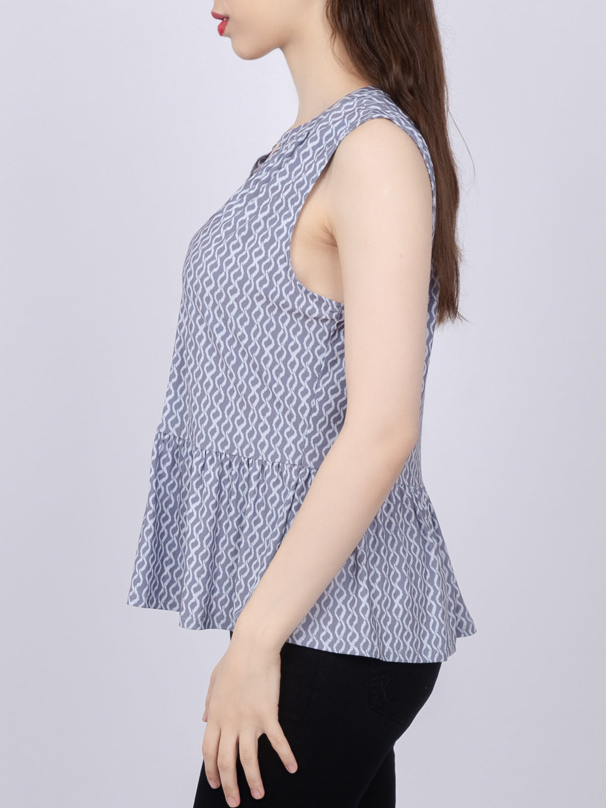 Flare Detail Knit Top