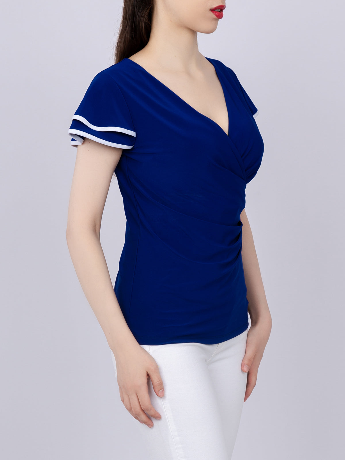 Two Tier Flutter Sleeve Top