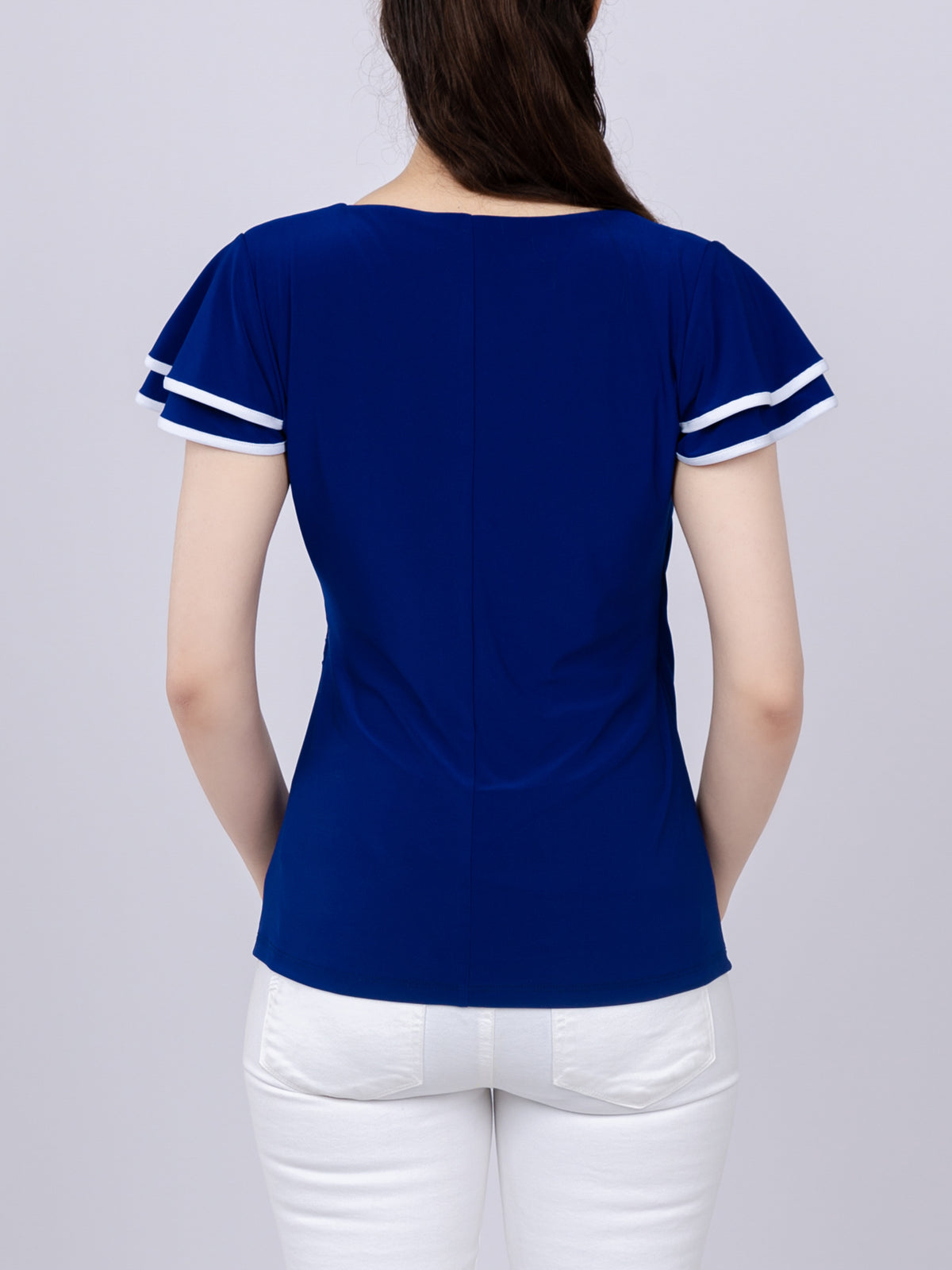 Two Tier Flutter Sleeve Top