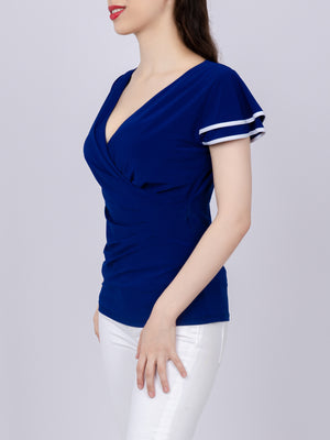 Two Tier Flutter Sleeve Top